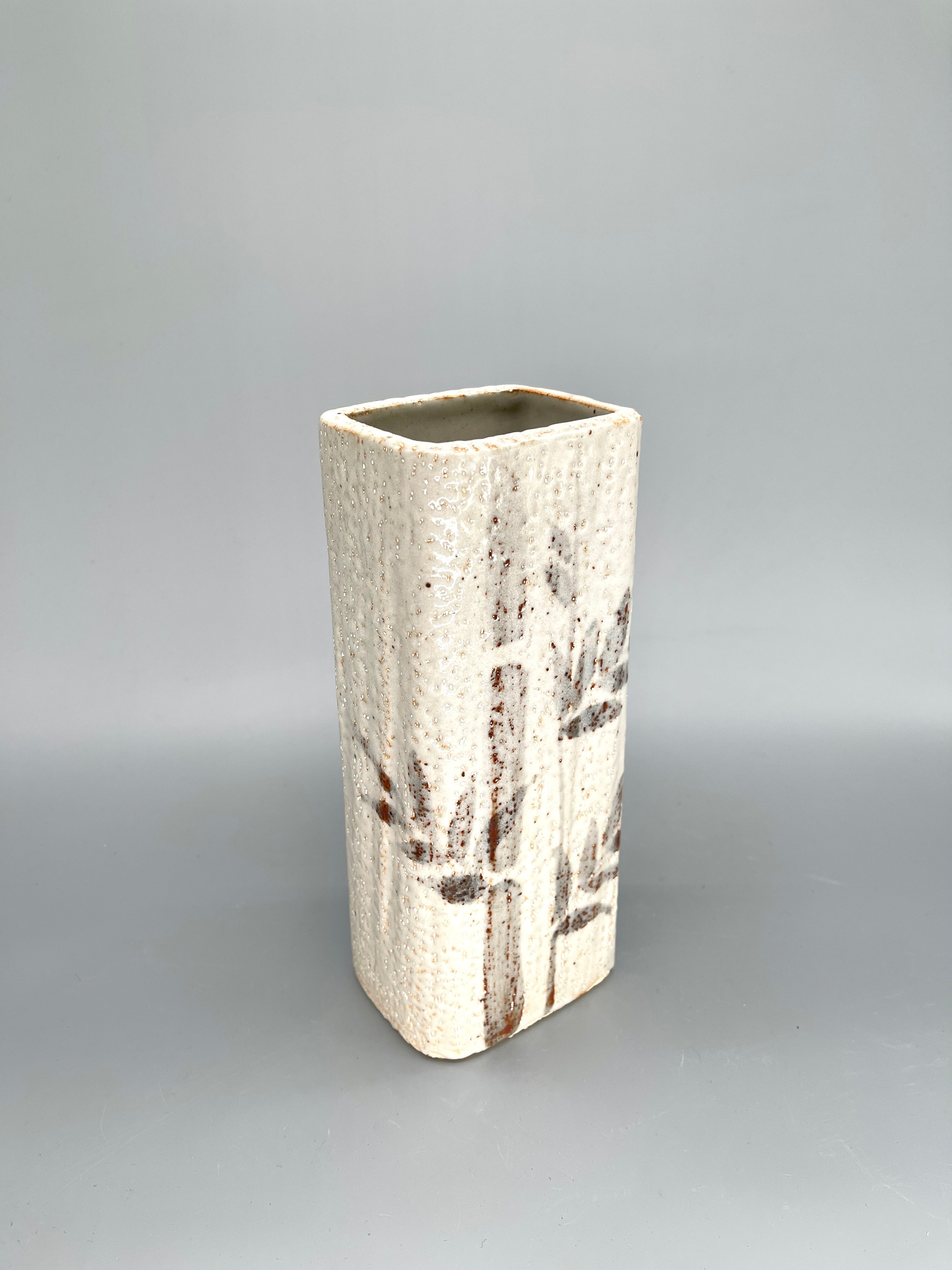 Vintage Japanese Ikebana Vase - Shino Glaze