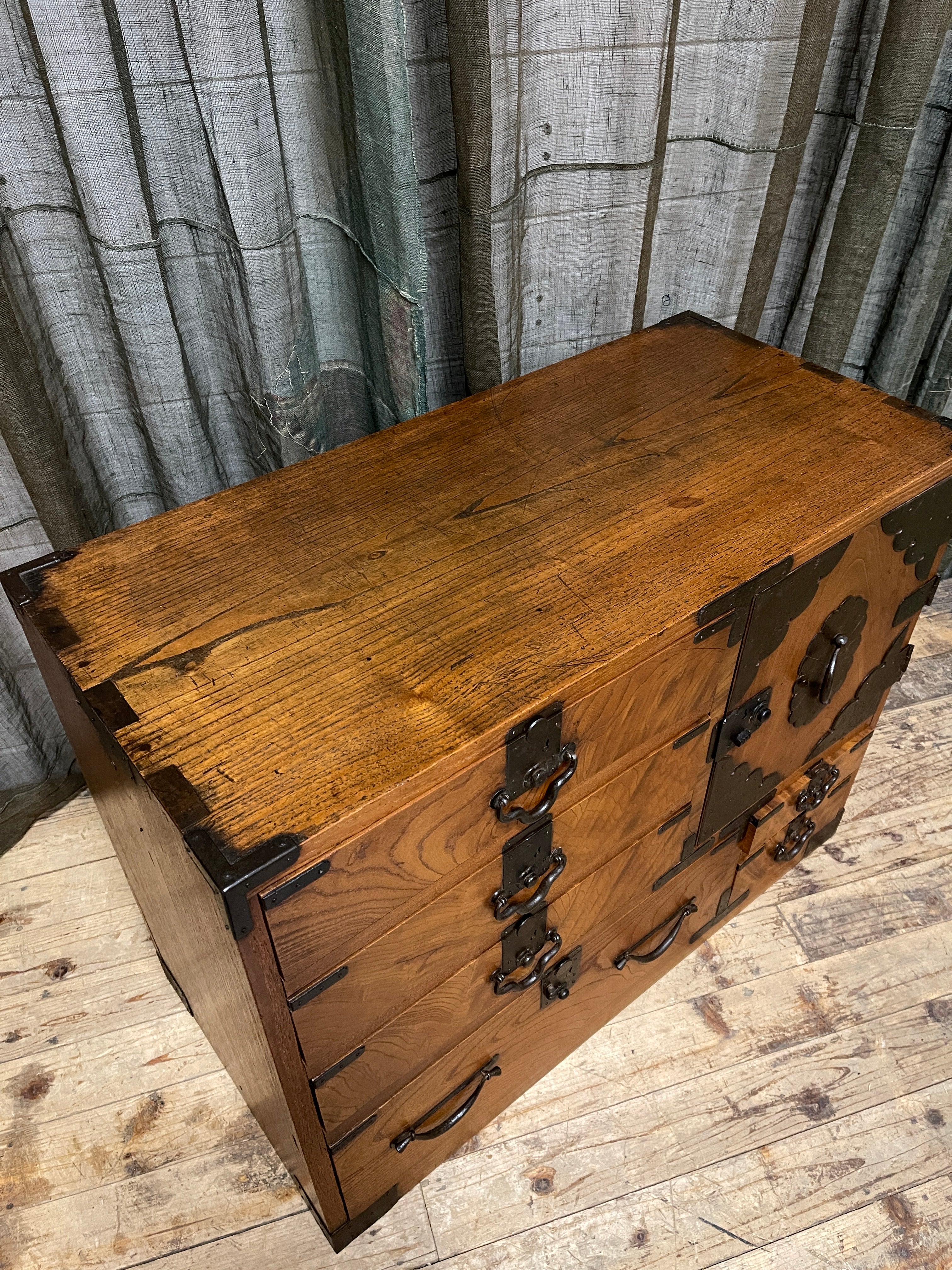 Japanese Choba Dansu, Merchant's Chest - Elm | c.1900