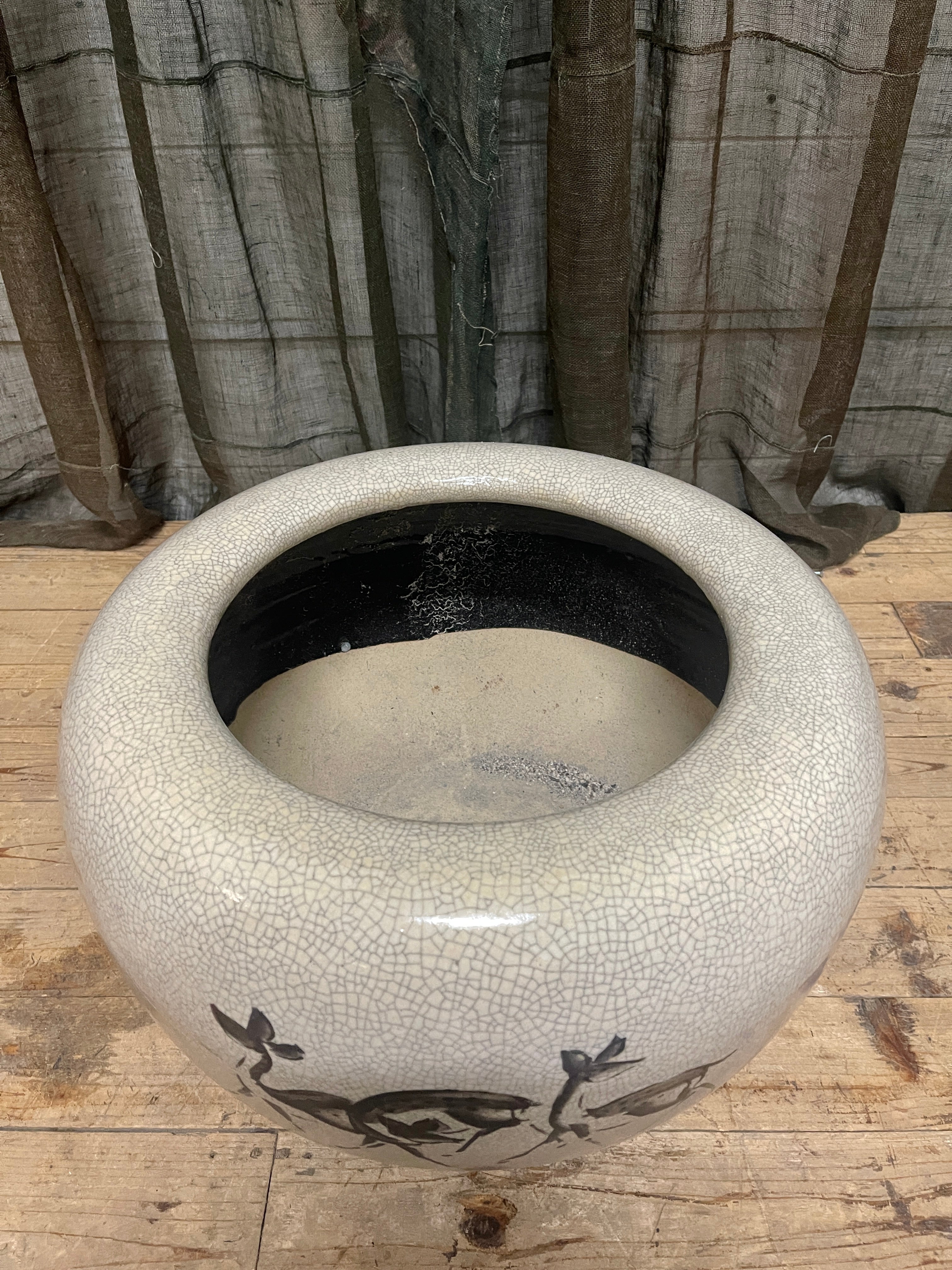 Japanese Oribe Porcelain Hibachi | c.1960