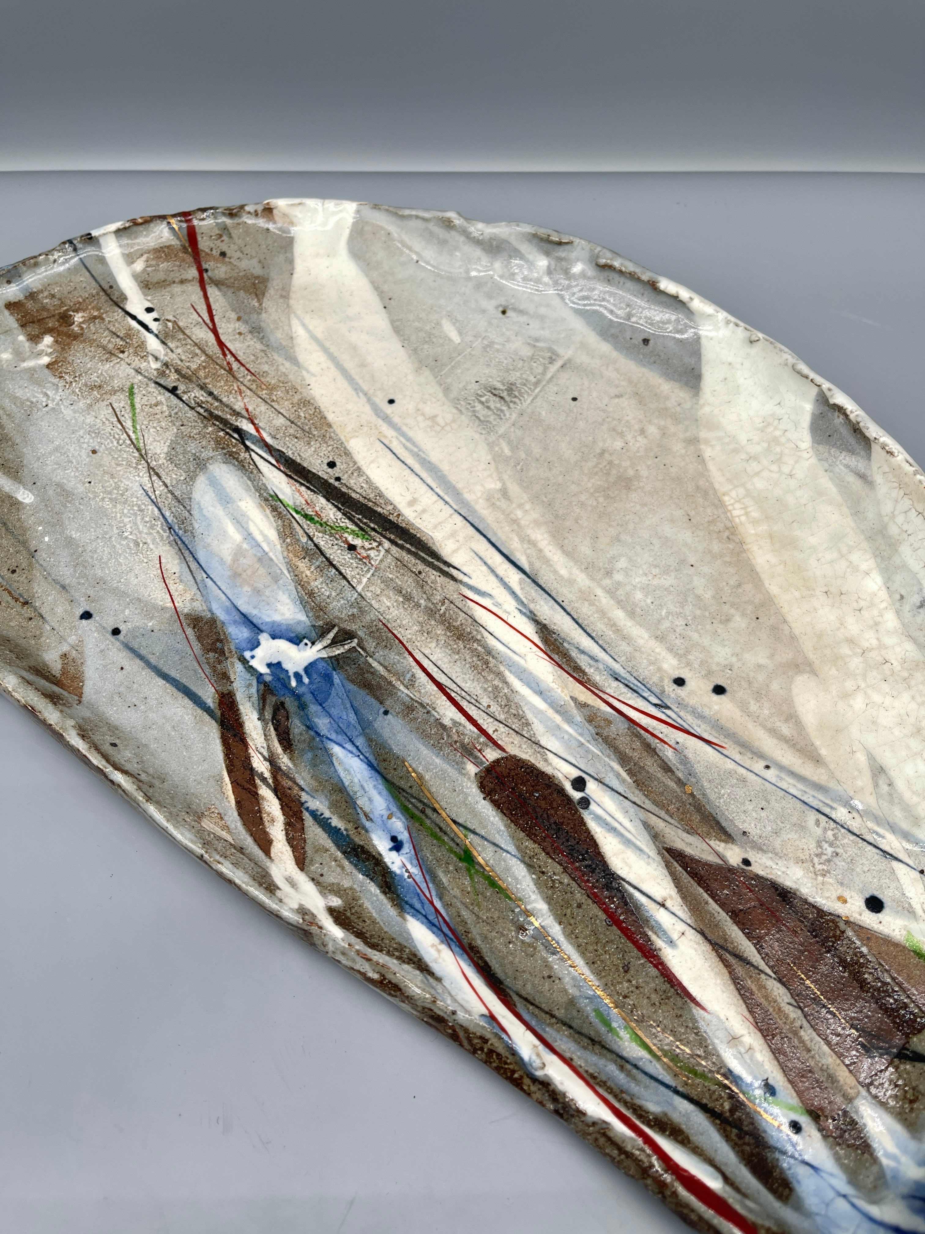 Vintage Japanese Serving Plate, Kiyomizu Ware