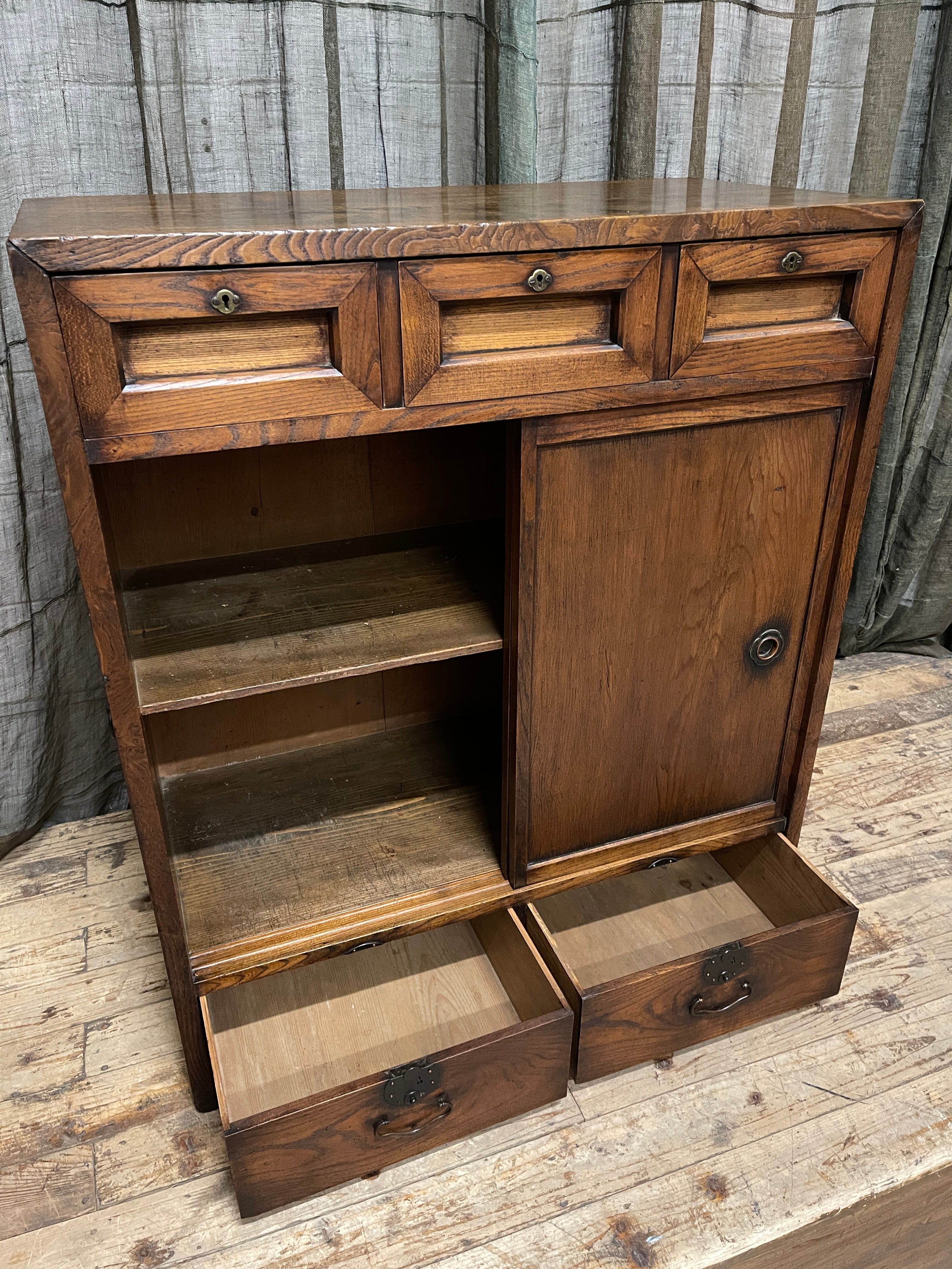 Japanese Storage Cabinet From Takayama - Elm | Taisho