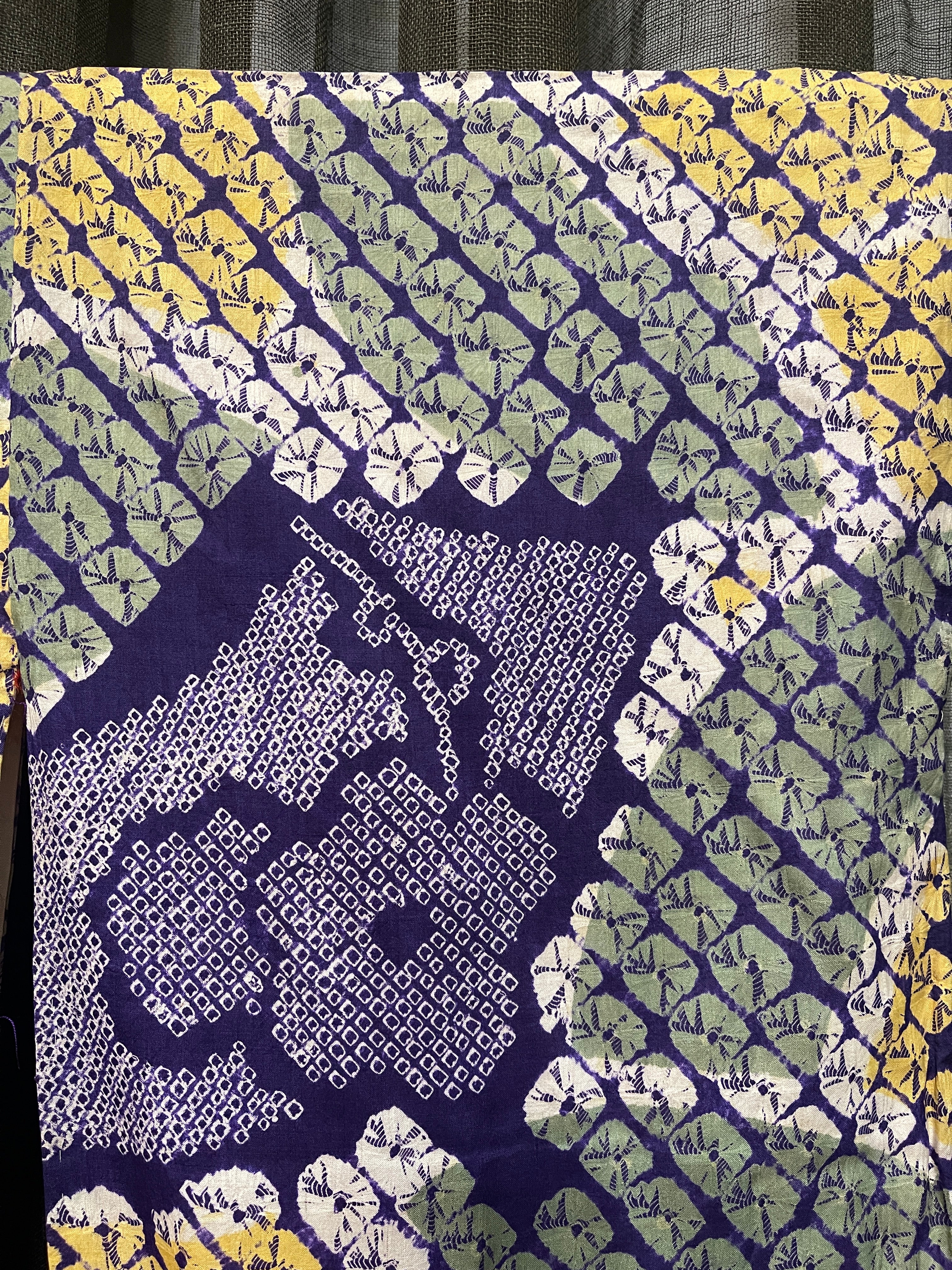 Vintage Japanese Silk Kimono | Shibori, c.1930