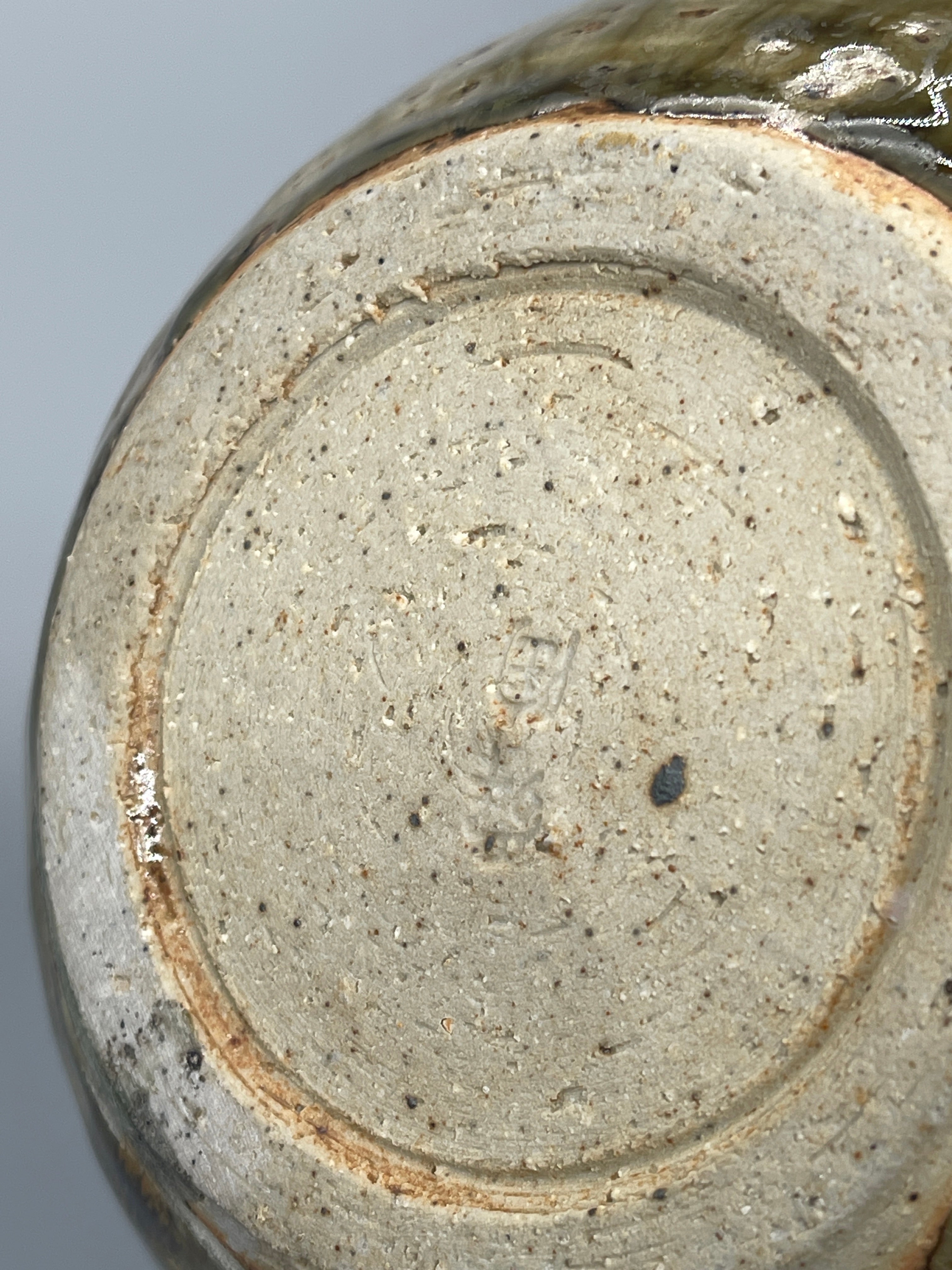 Vintage Japanese Ikebana Vase - Dark Earthy Glaze