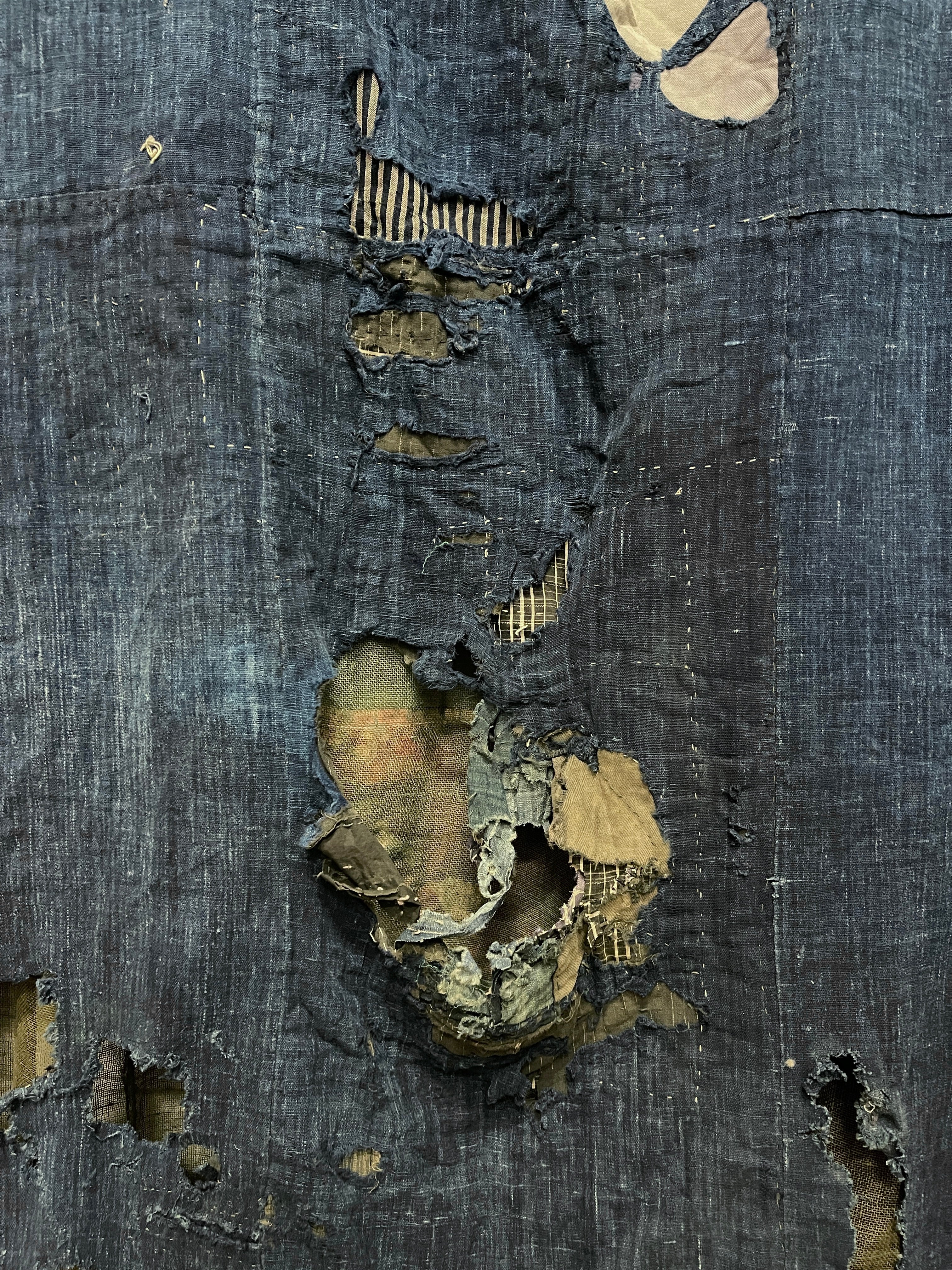 Antique Japanese Indigo Boro Cloth