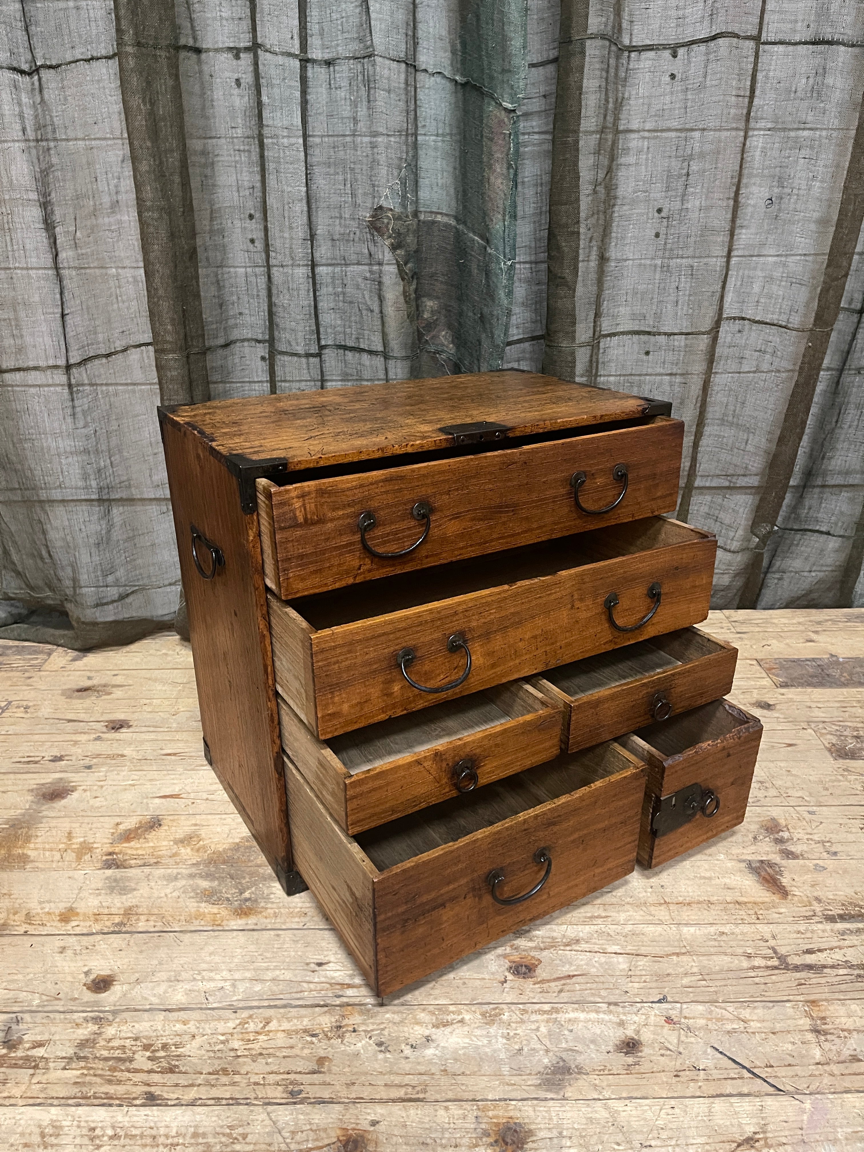 Antique Japanese Ko Dansu Side Cabinet - Paulownia | Meiji