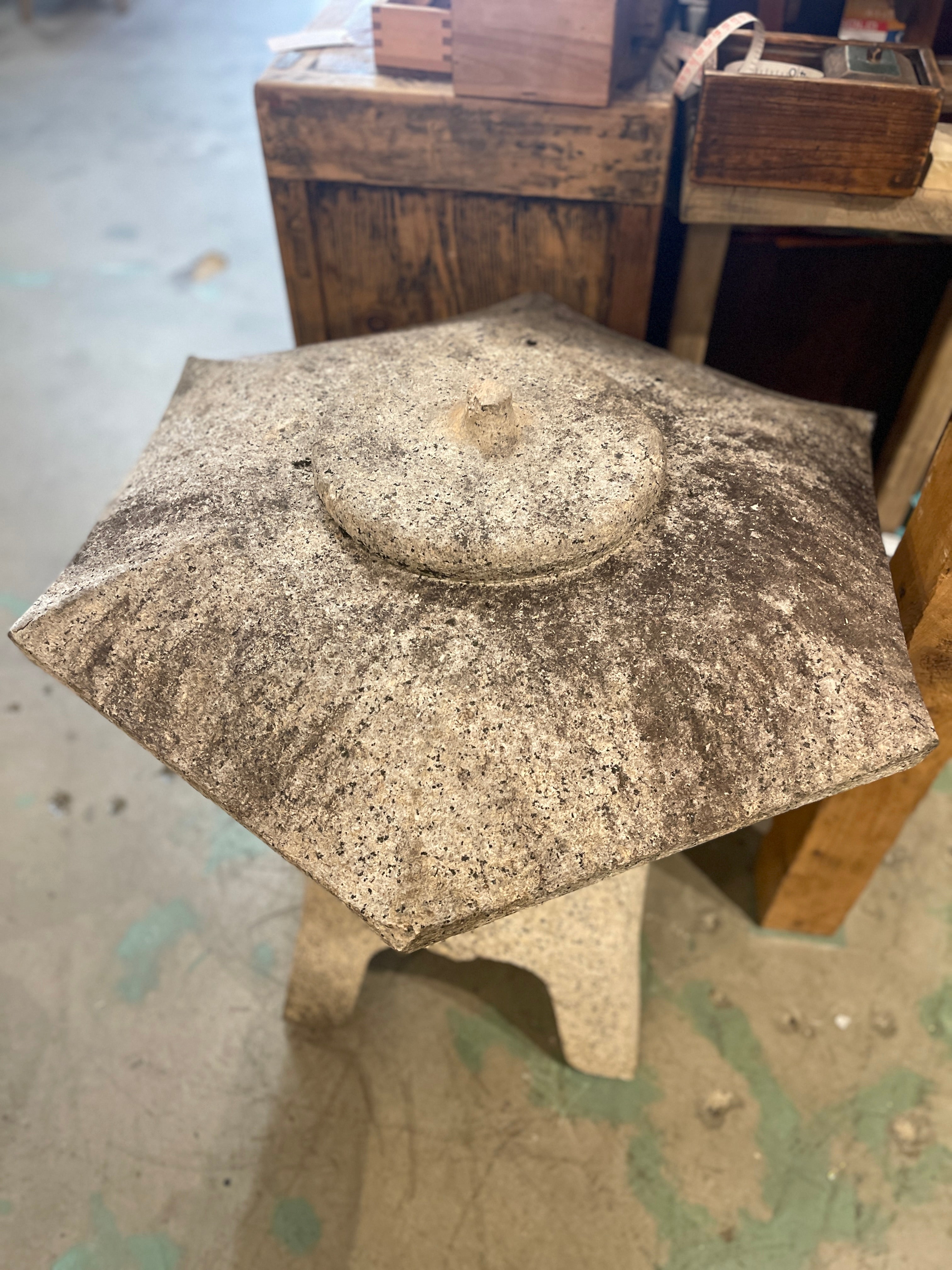 Japanese Yukimi Snow Garden Lantern - Granite | Mid 20th Century