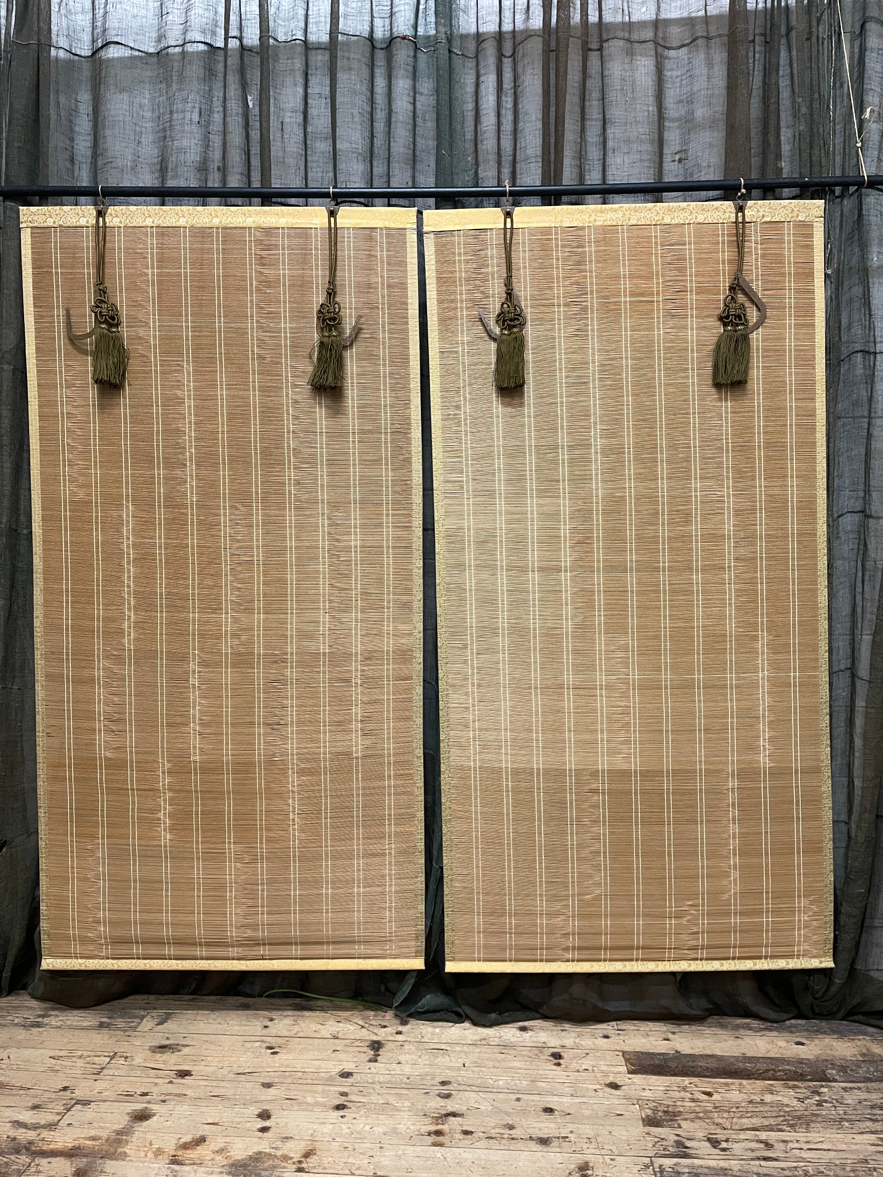 Pair of Sudare, Bamboo Blinds | C.1970