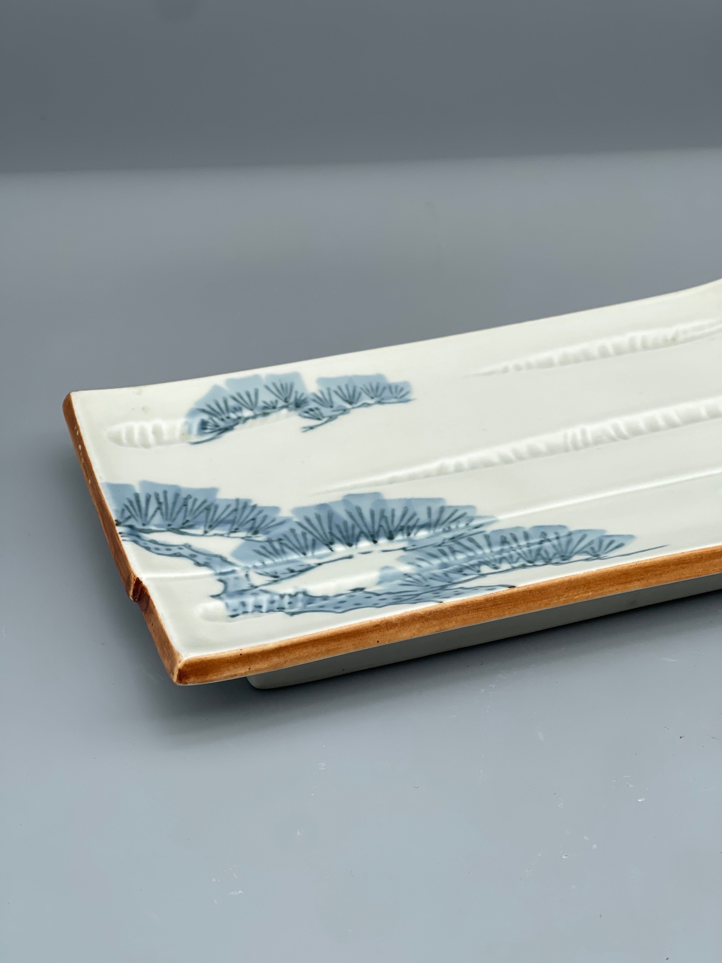 Vintage Japanese Serving Plate, Matsu Pine Motif
