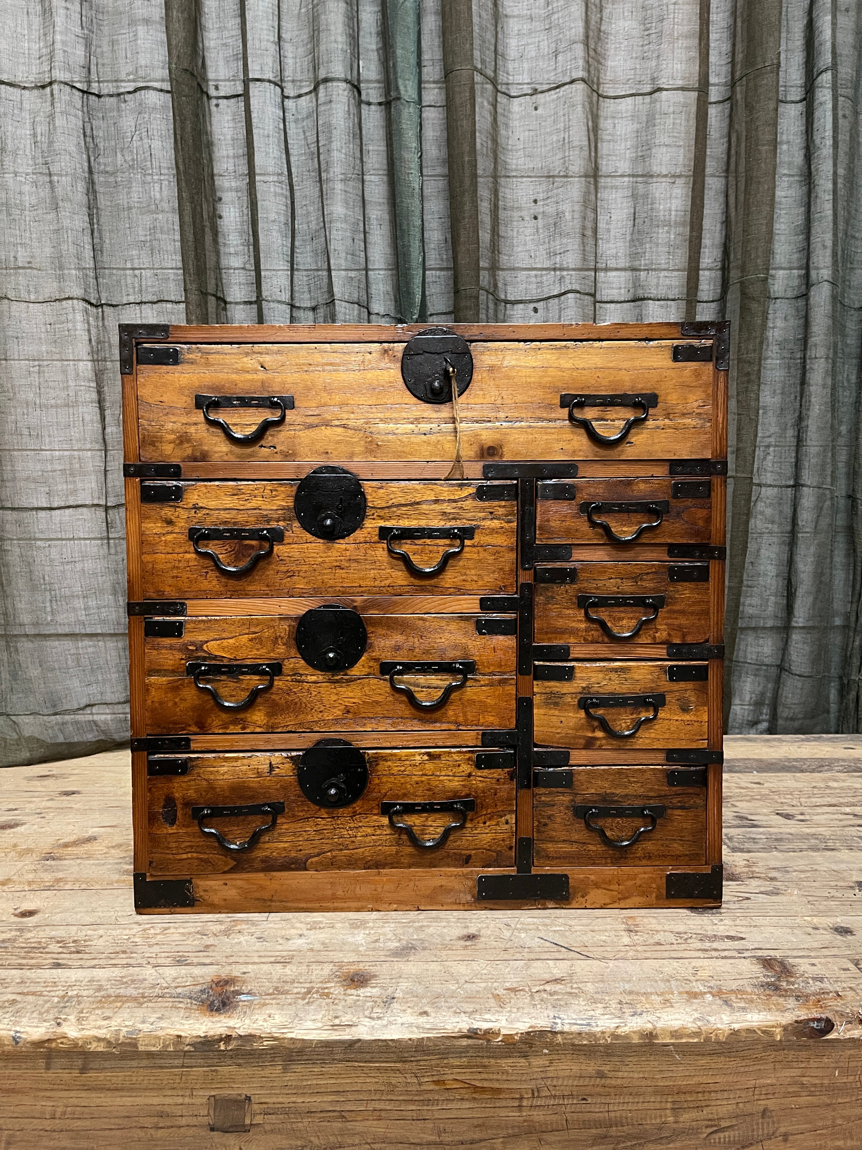 Ko Dansu, Japanese Side Cabinet - Paulownia & Cypress |Meiji
