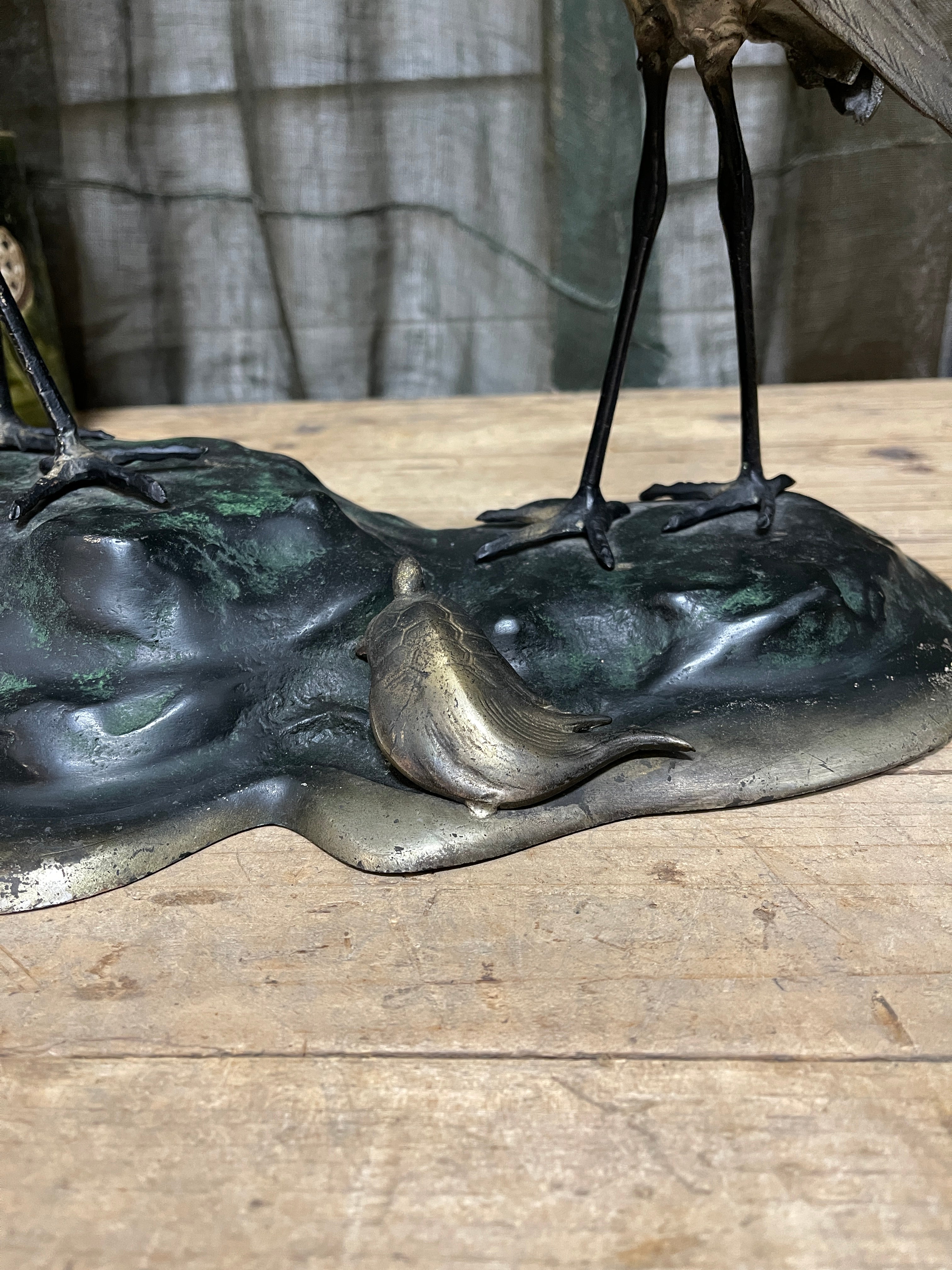 Japanes Okimono Of Two Cranes | c.1950