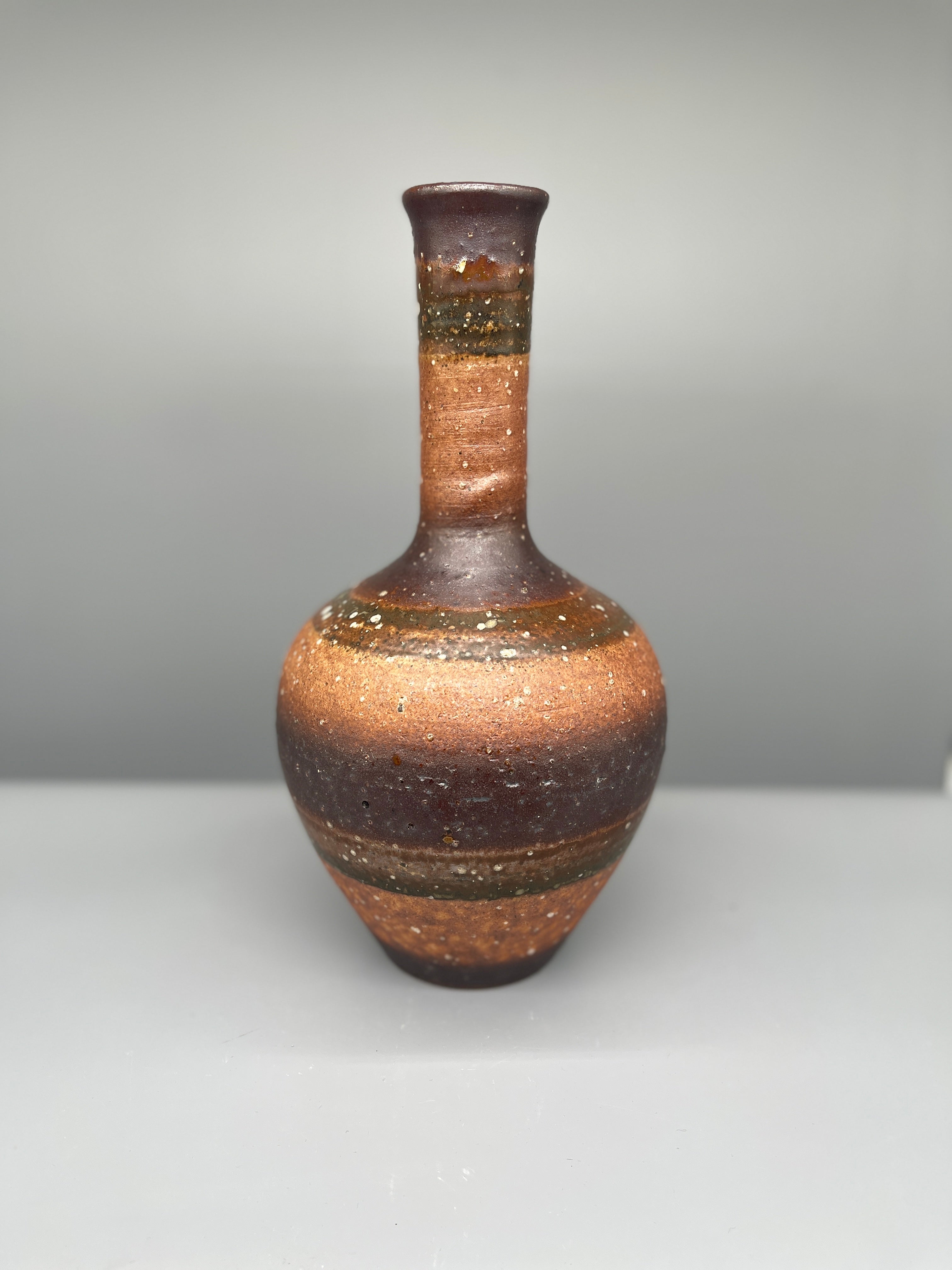 Vintage Japanese Stoneware Vase - Bizen Ware
