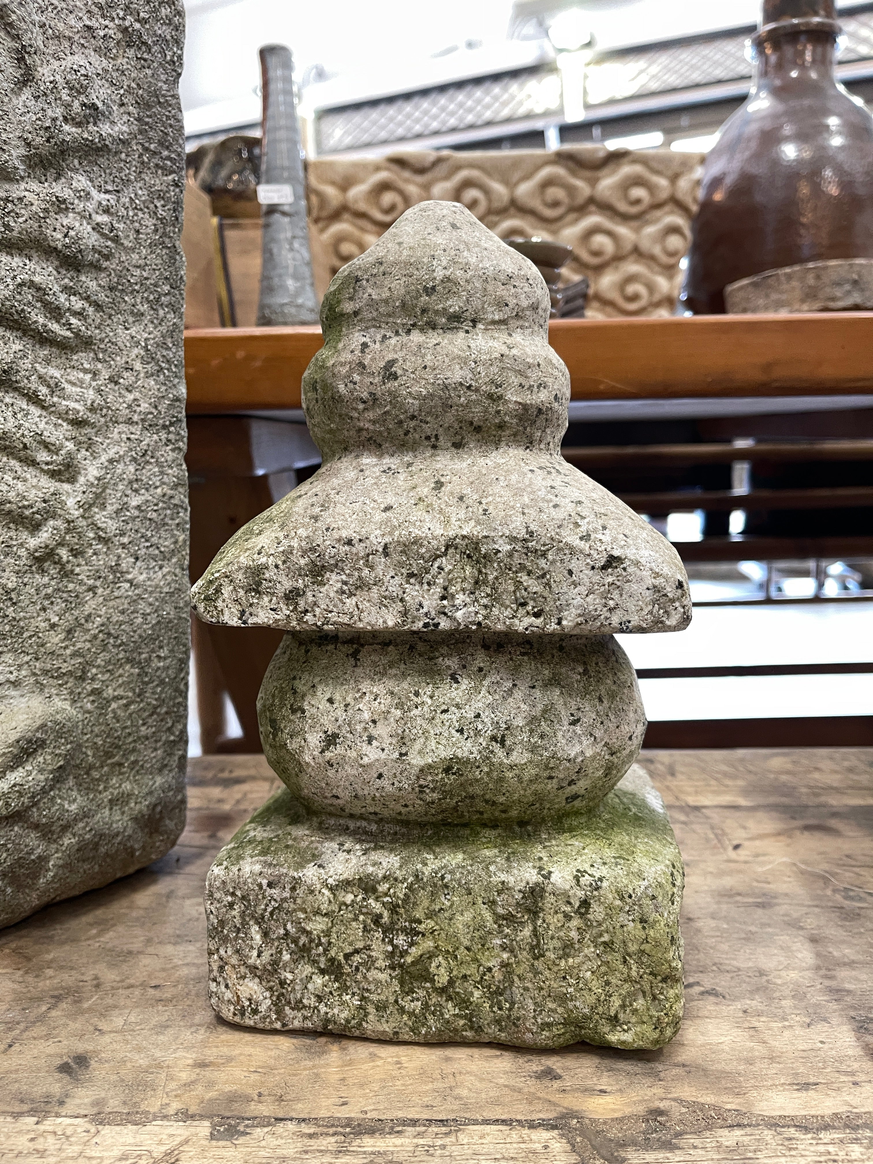 Japanese Stone Carving Of Gorinto