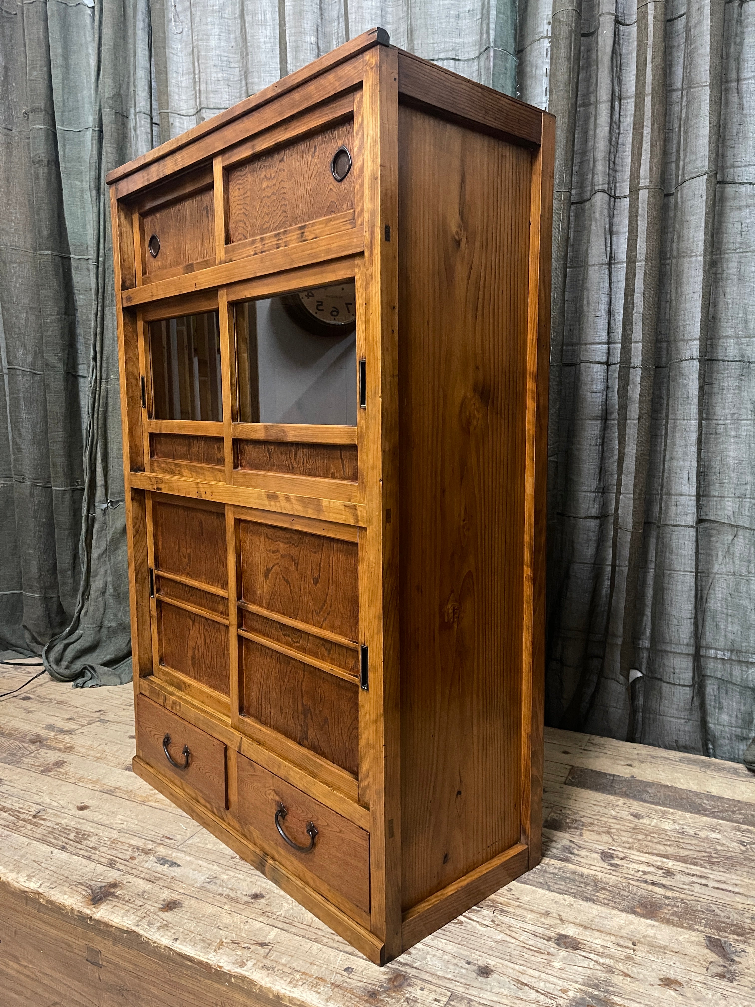 Japanese Mizuya, Kitchen Cabinet - Cedar & Cypress & Elm | Taisho, c.1915