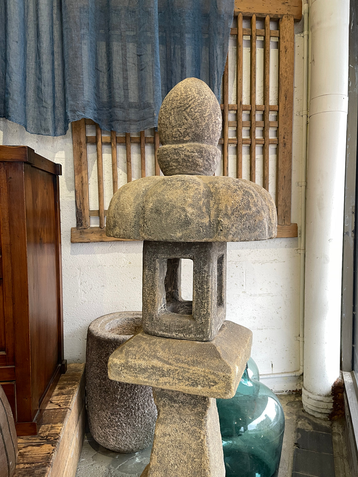 Chinese Tall Stone Lantern