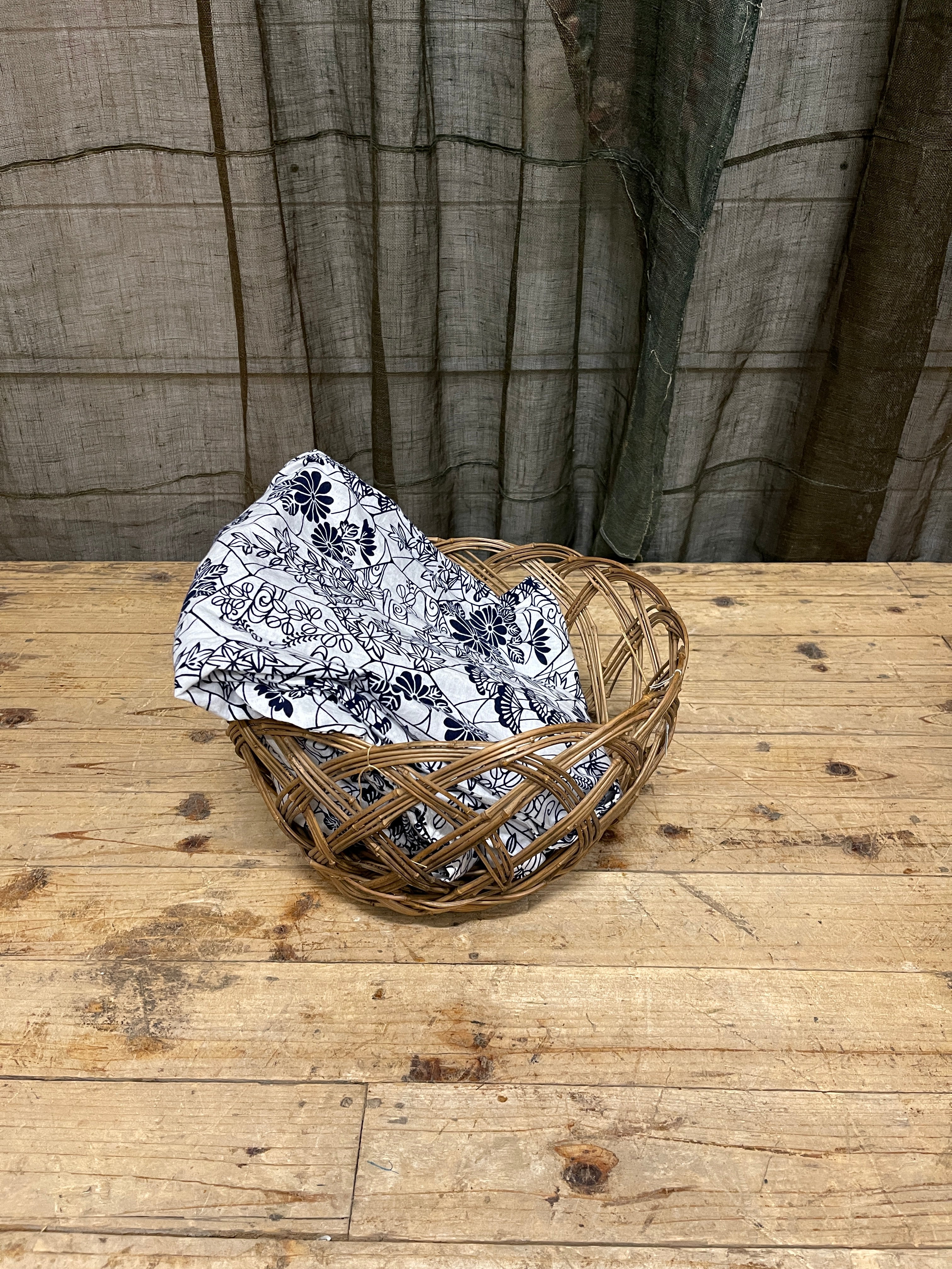 Vintage Japanese Sento Basket - Wicker