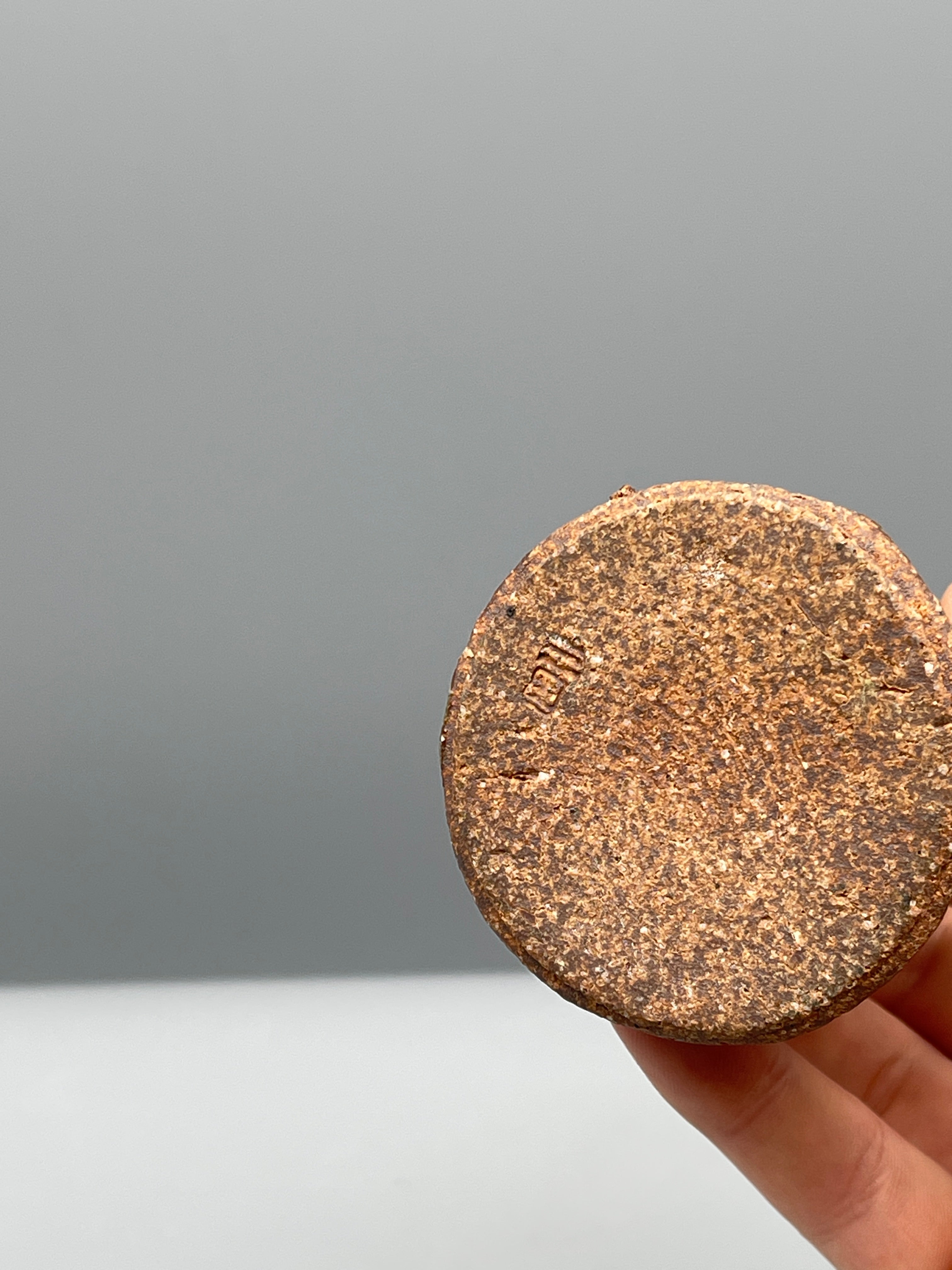 Small Vintage Japanese Ikebana Vase - Blue Glaze