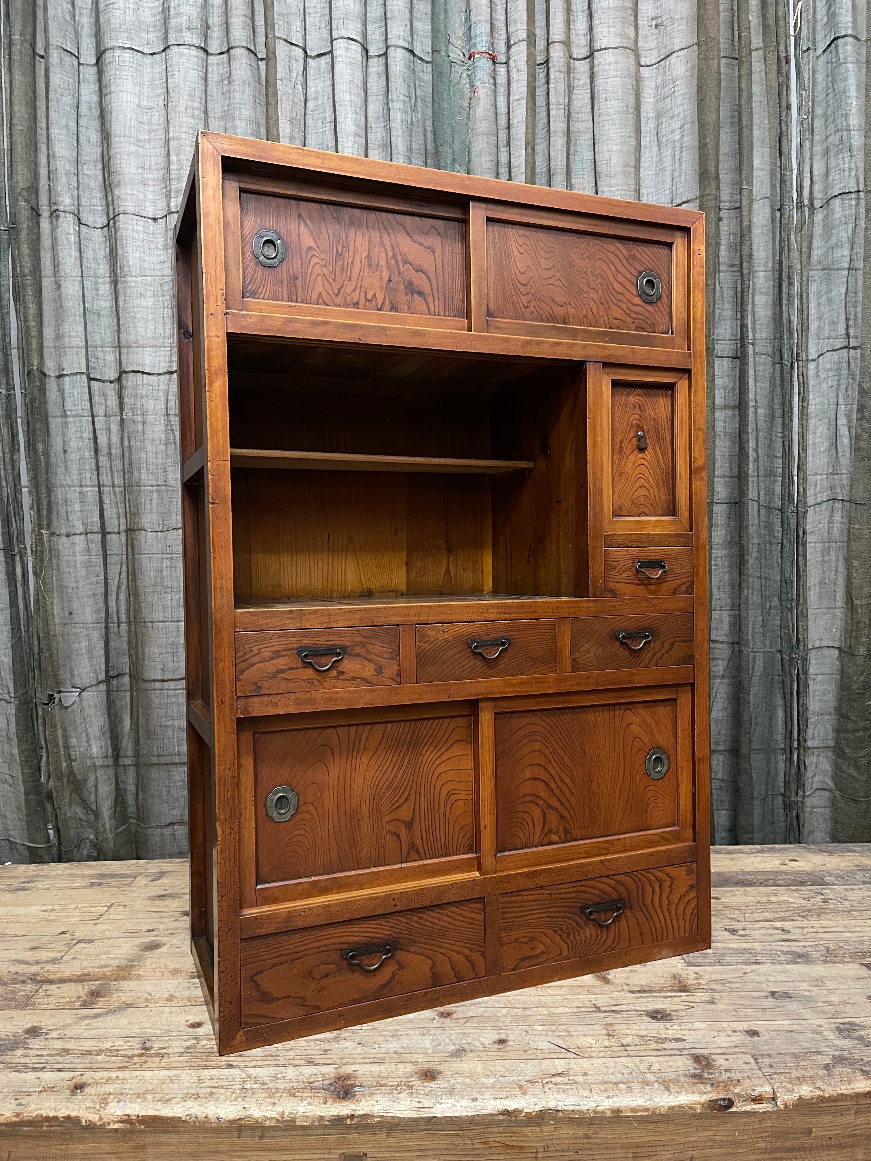 Japanese Mizuya, Kitchen Cabinet - Elm & Cypress | Taisho