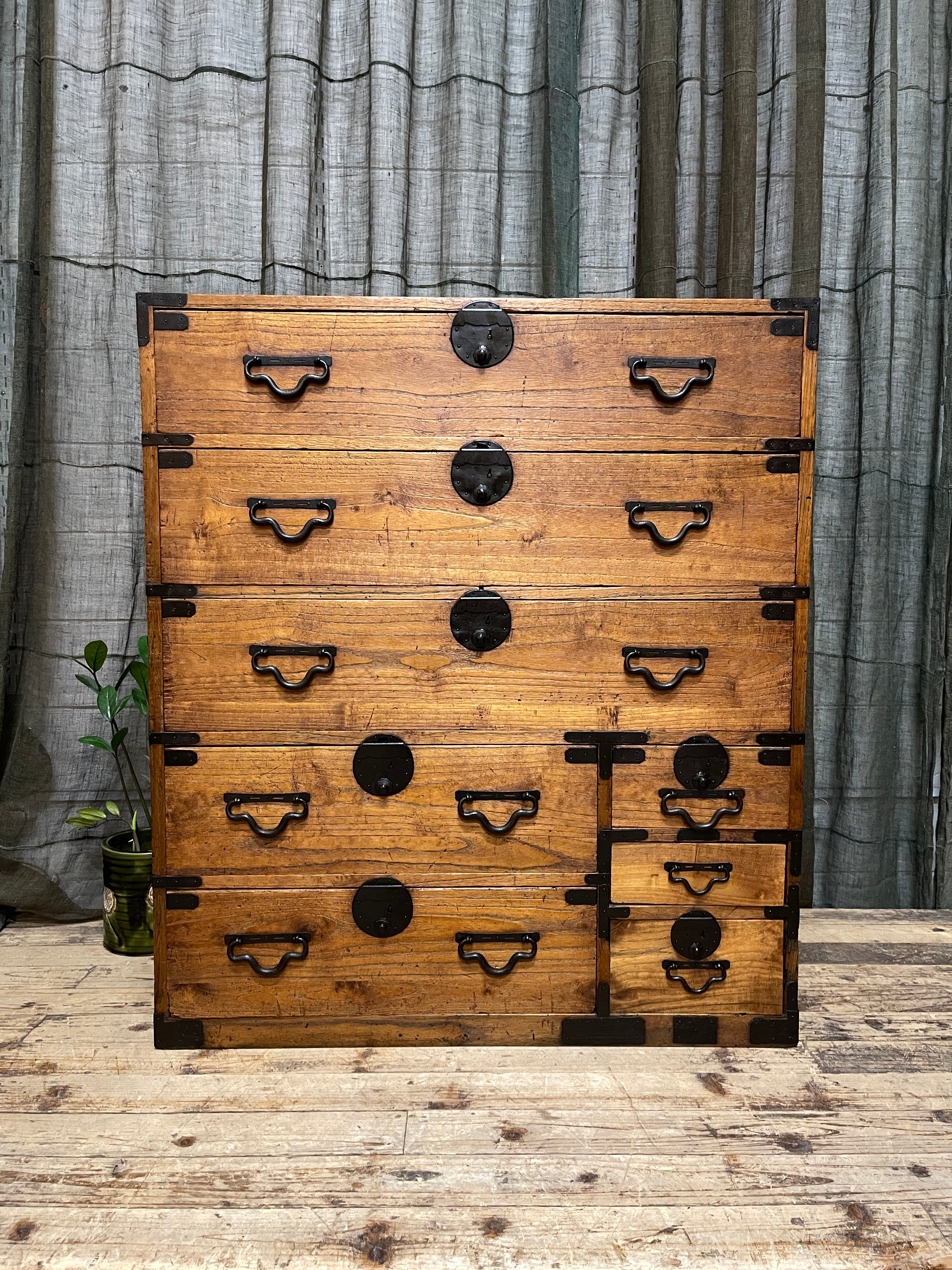 Japanese Kimono Chest of Drawers - Cypress, Paulownia | Meiji, c.1890