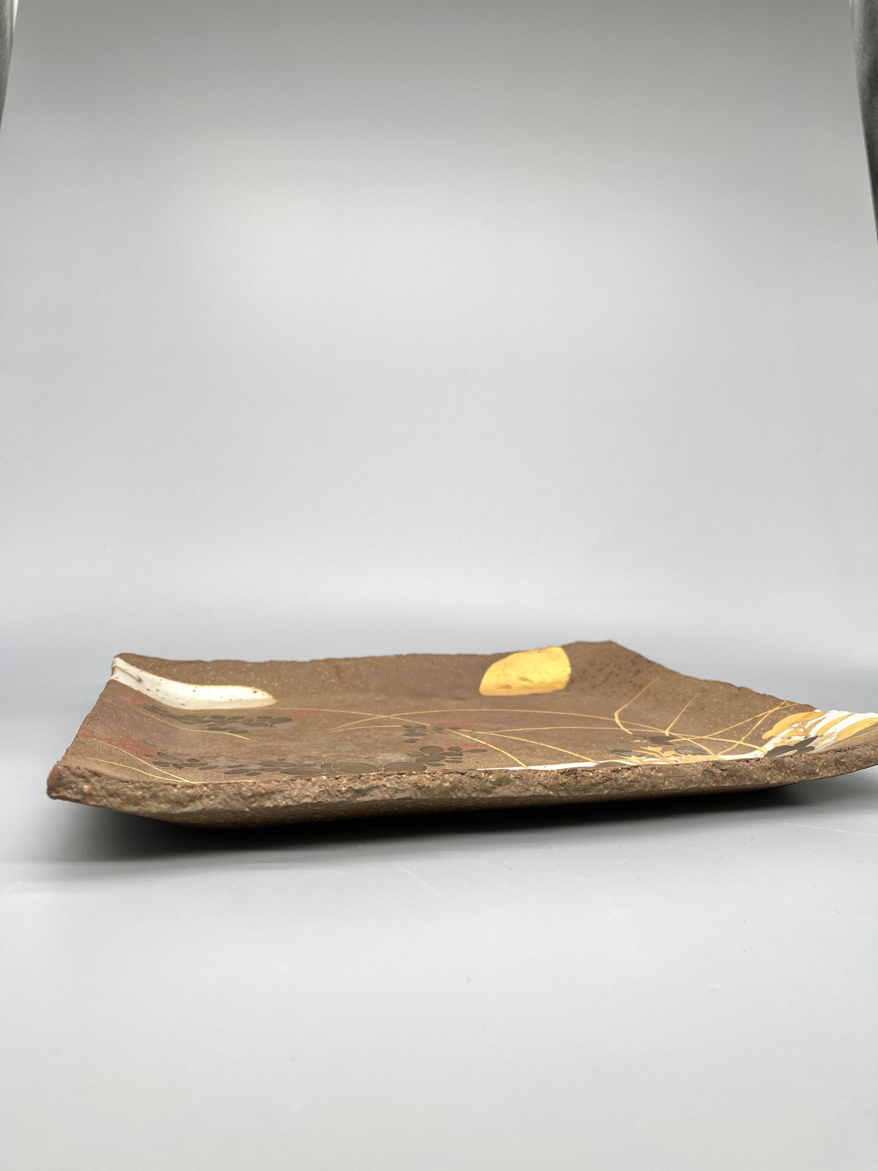 Vintage Japanese Square Plate, Kutani Ware