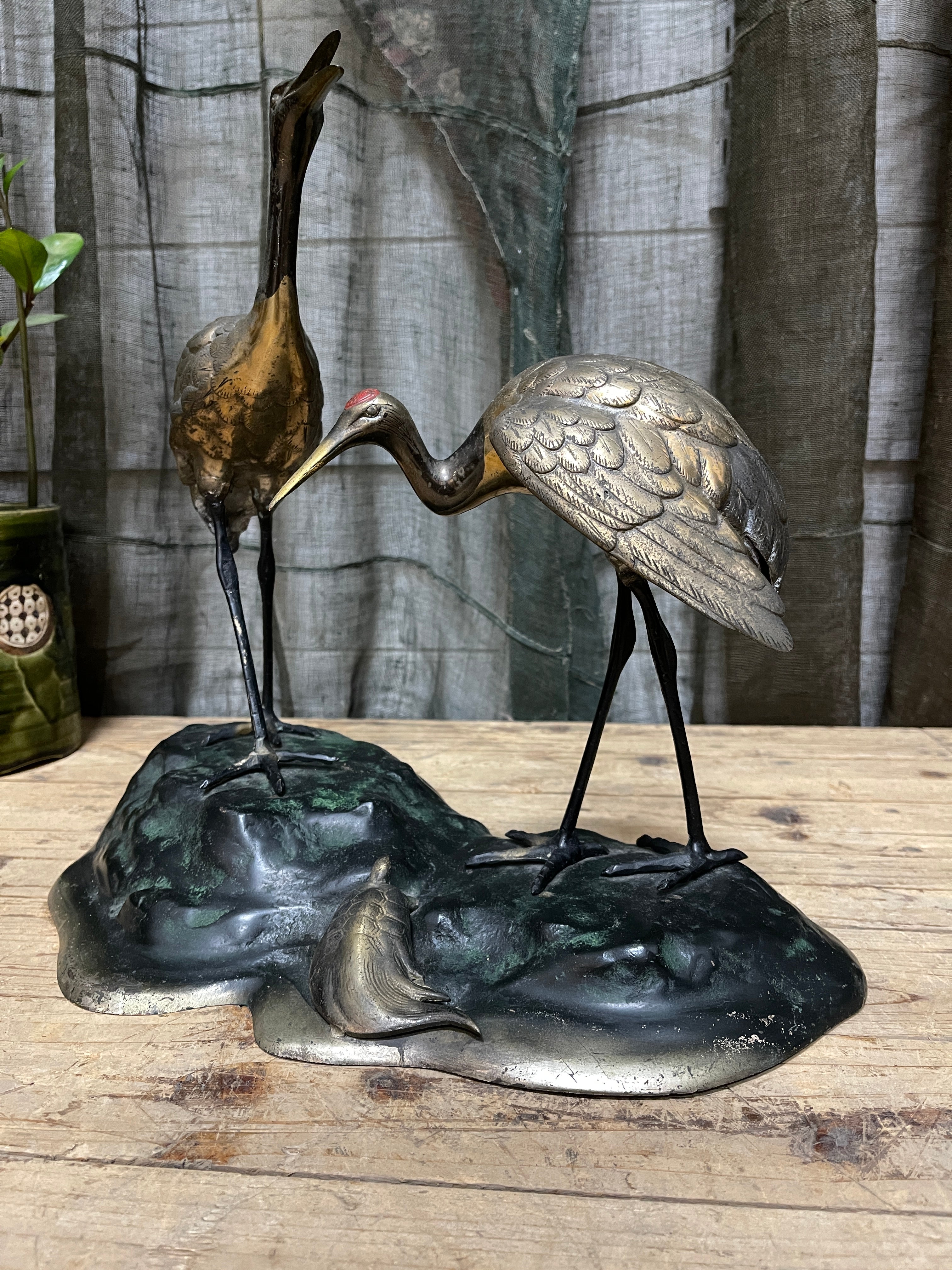 Japanes Okimono Of Two Cranes | c.1950