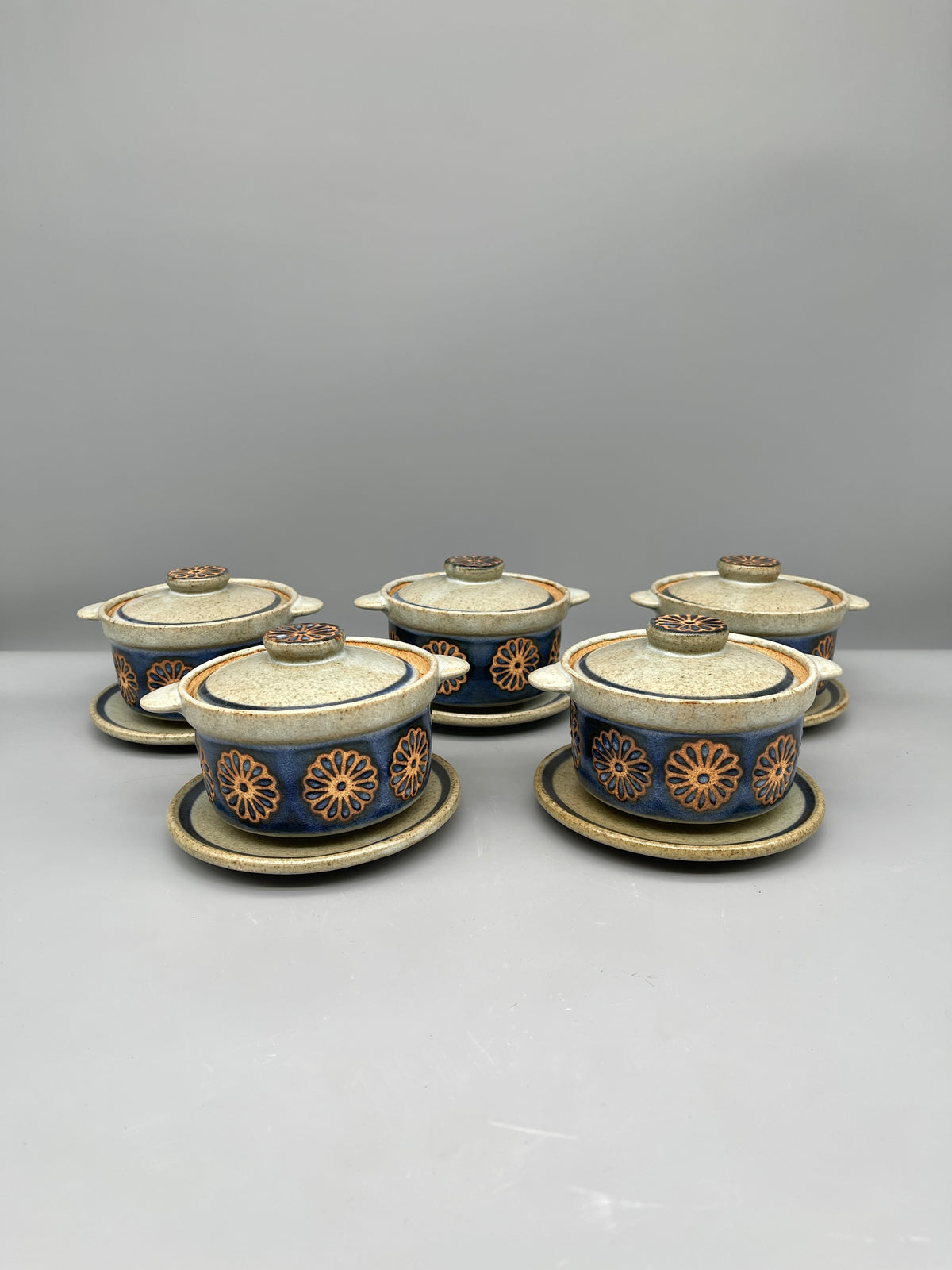Vintage Japanese Mini Gratin Dish, Set of 5