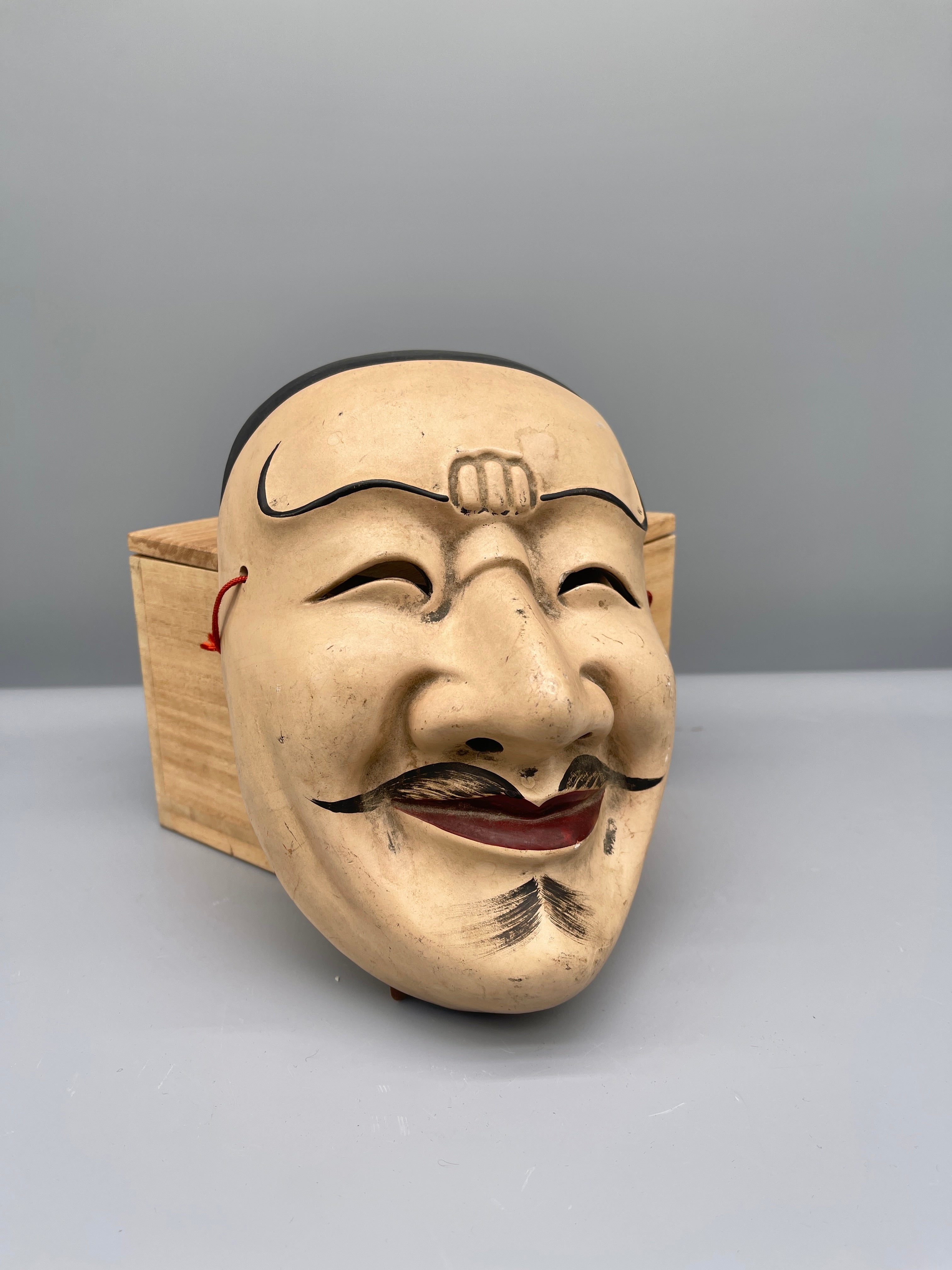 Vintage Japanese Bugaku Jikyu Mask