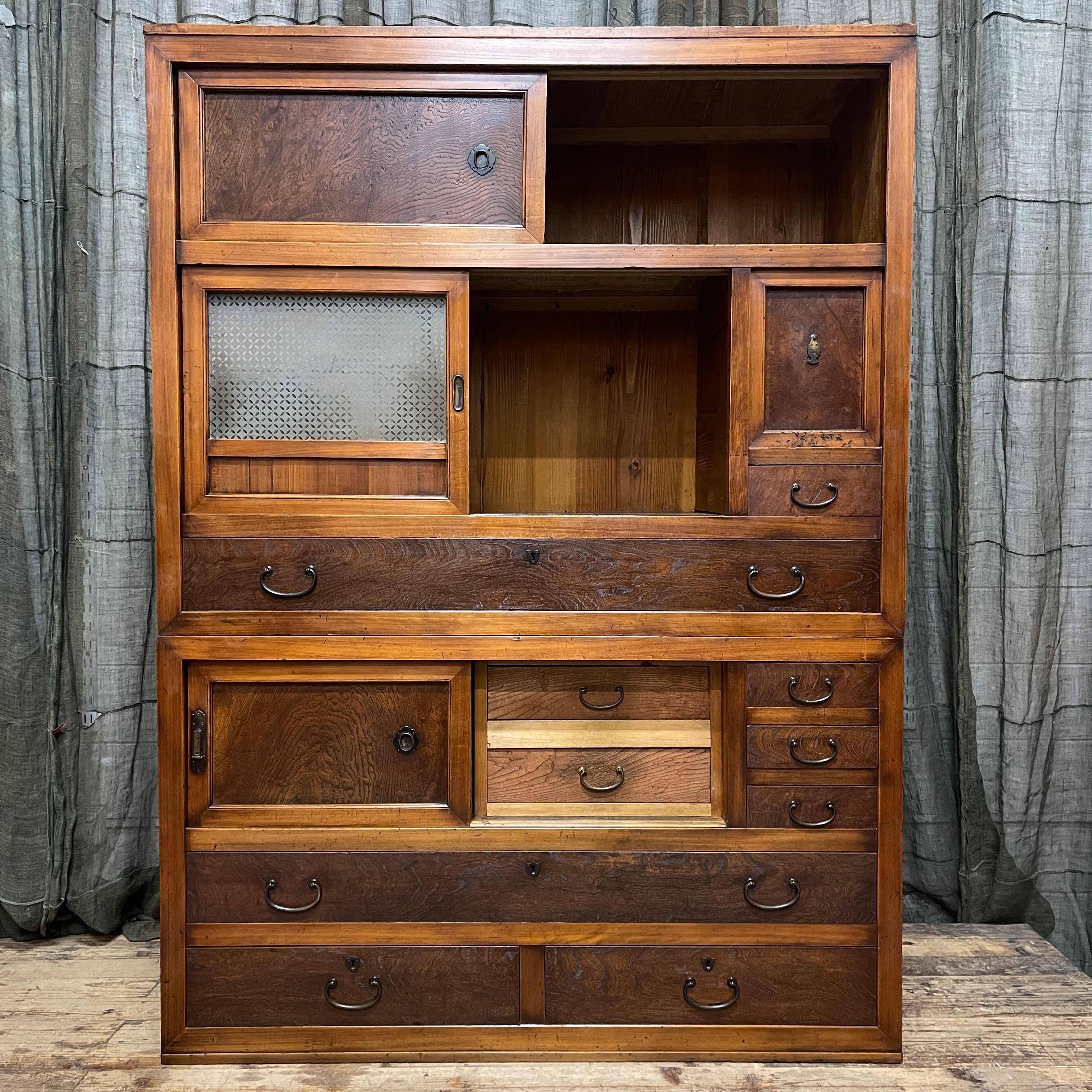 Japanese Mizuya, Kitchen Cabinet - Cedar & Elm & Cypress| Taisho