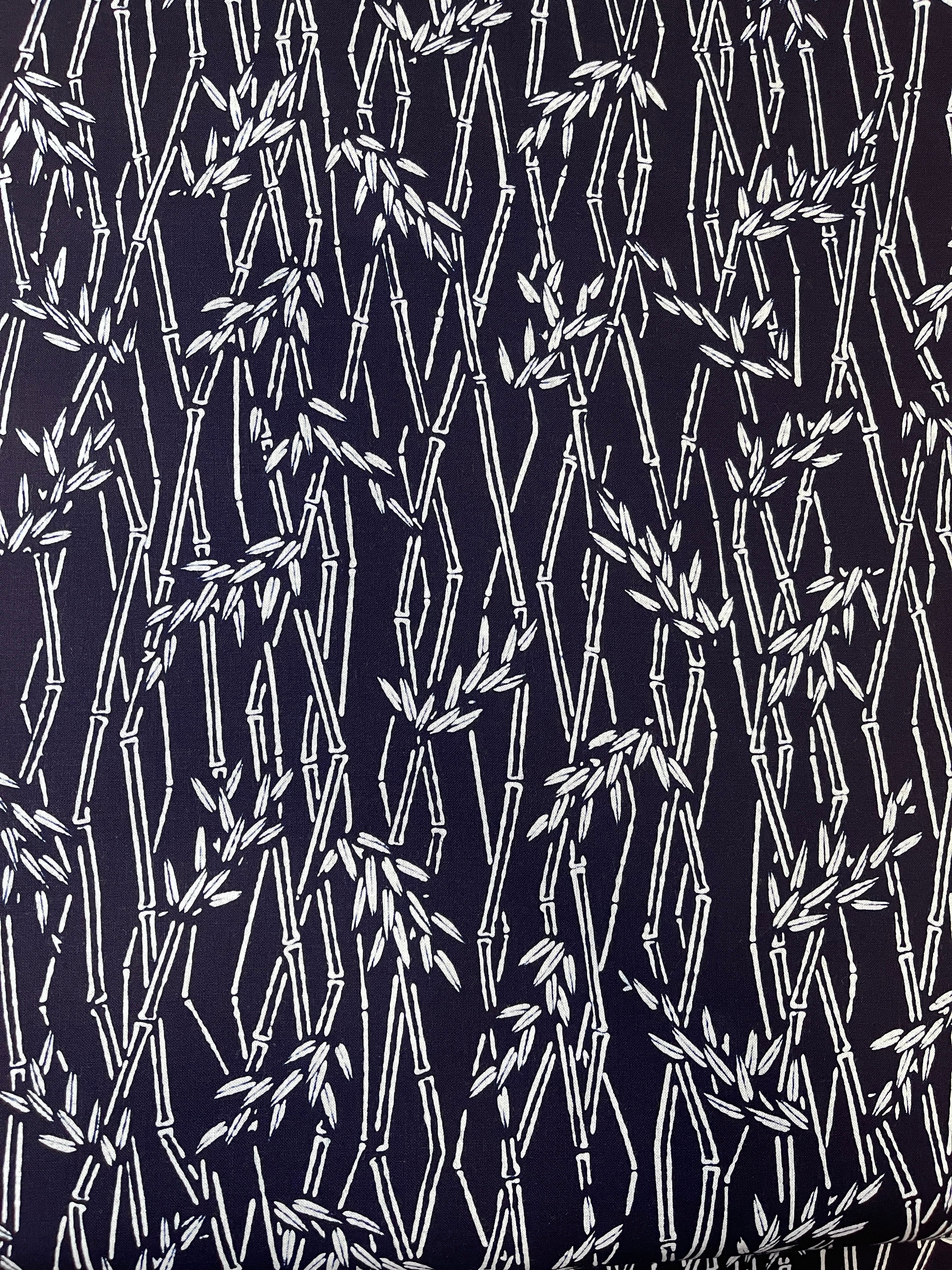 Japanese Yukata Cotton Fabric, Indigo & White
