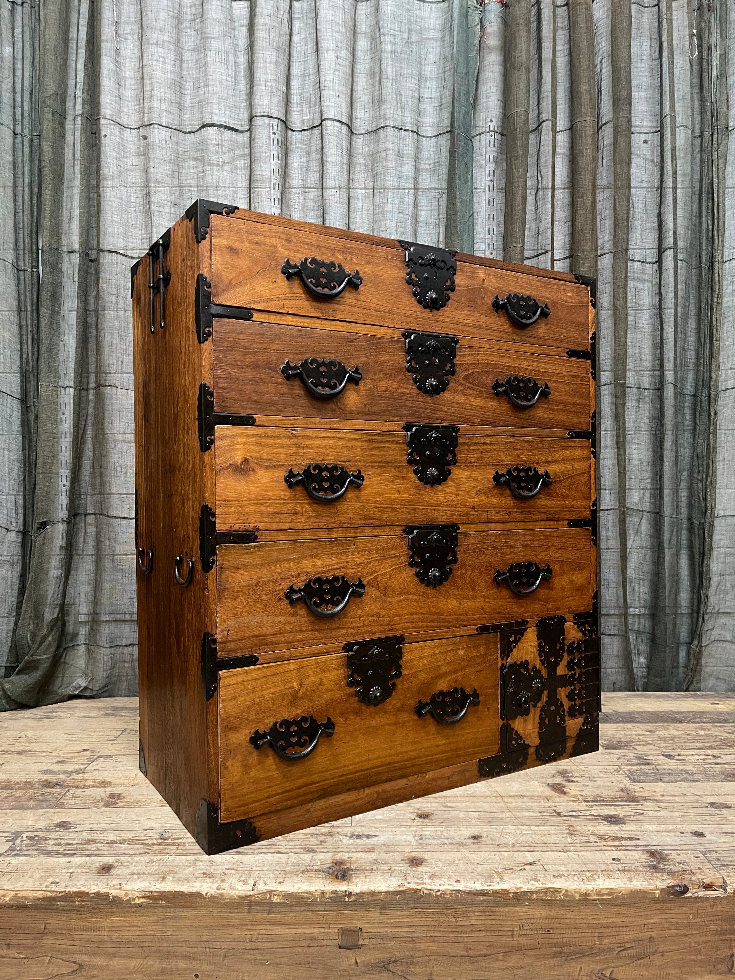 Japanese Kimono Chest of Drawers - Cypress, Paulownia | Meiji, c.1890