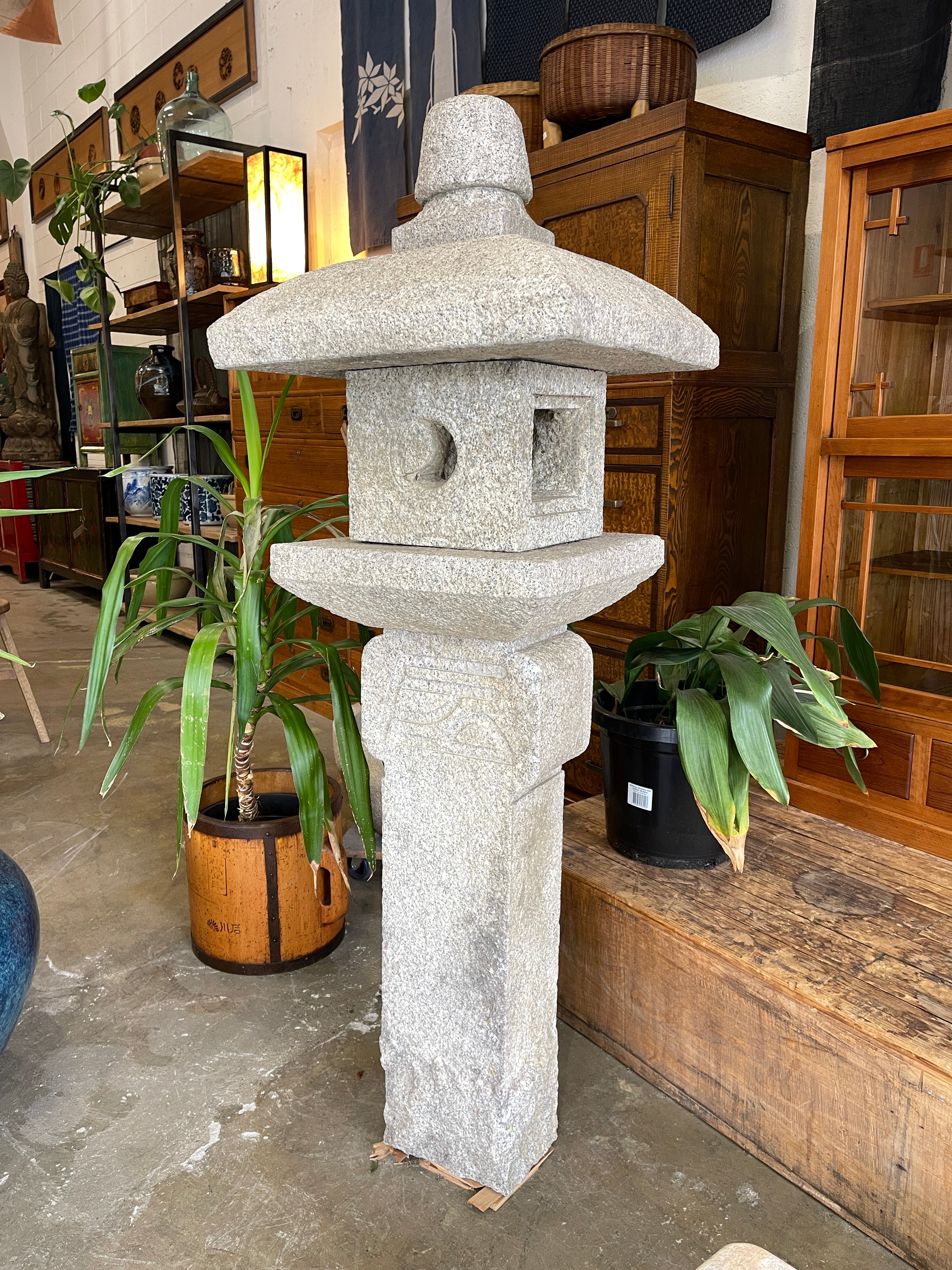Japanese Stone Garden Lantern, Oribe - Granite | Mid 20th Century