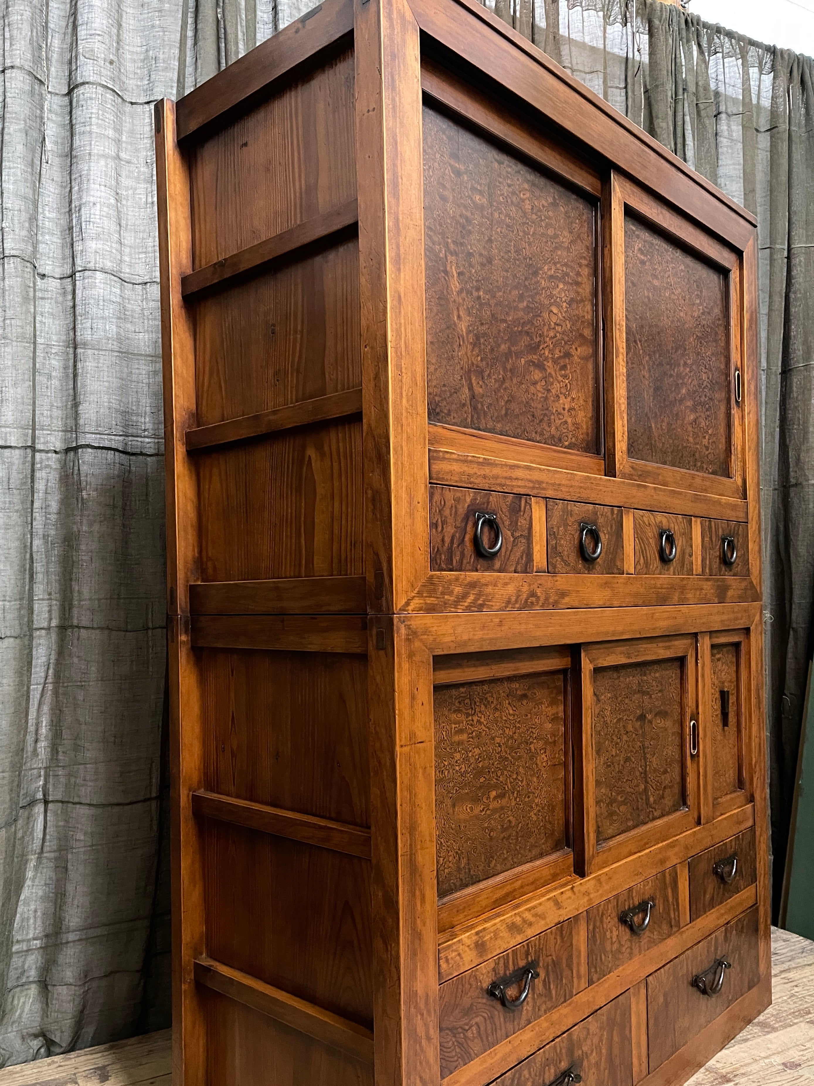 Japanese Mizuya, Kitchen Cabinet - Cedar, Cypress, Elm | Late Meiji