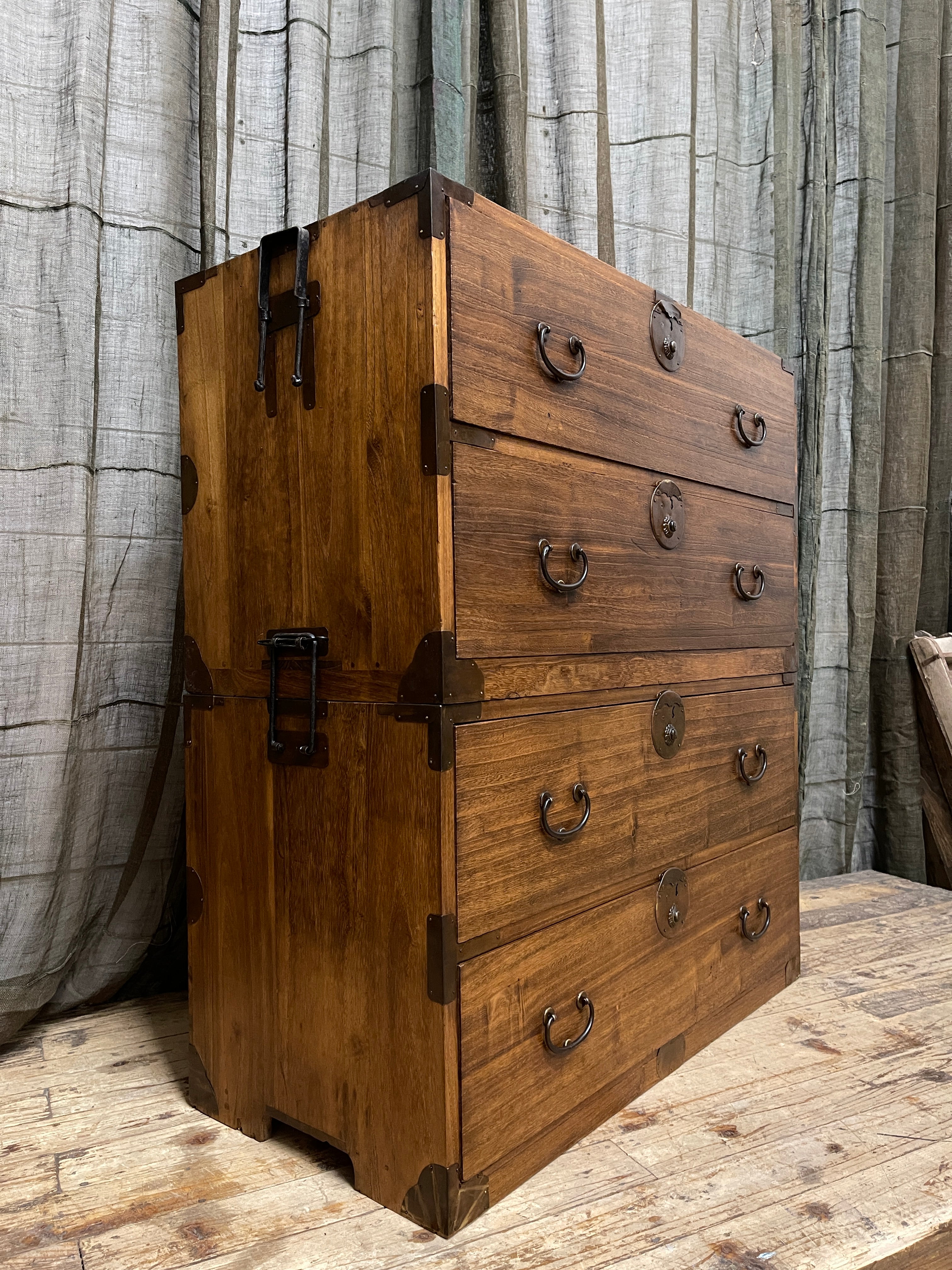 Japanese Isho Dansu, Kimono Storage Chest of Drawers - Paulownia | Meiji