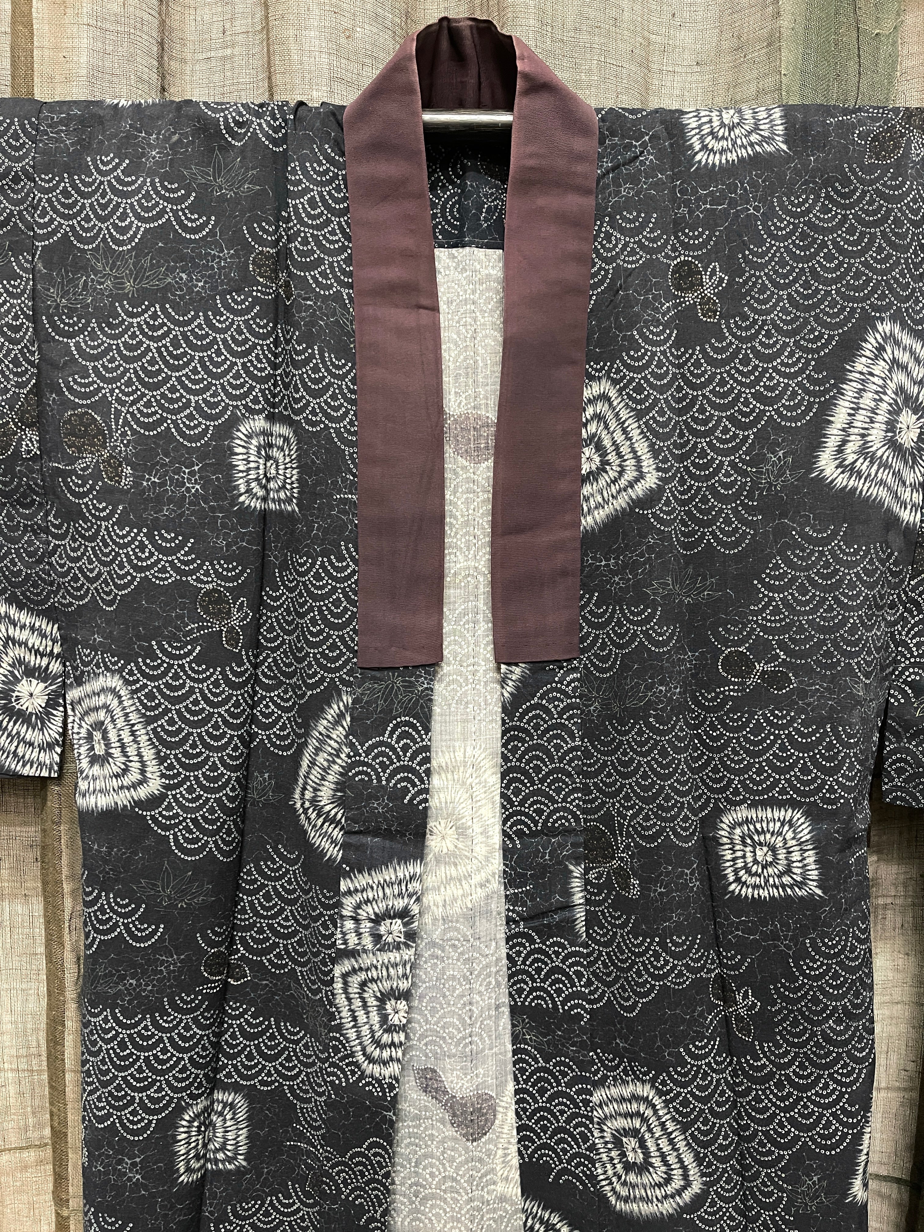 Japanese Men's Juban-Kimono Undergarment - Silk & Wool