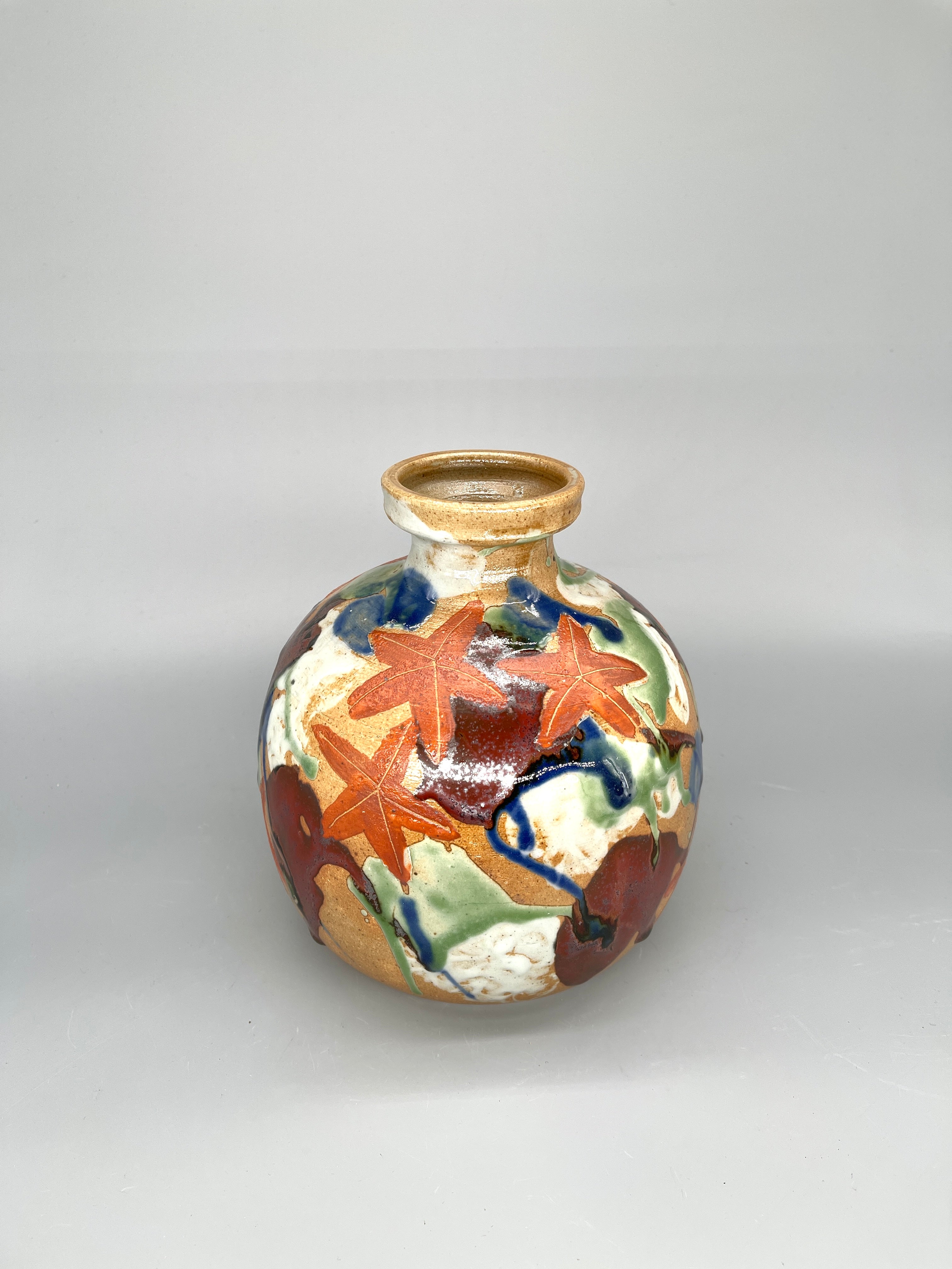 Japanese Vase With Japanese Maple Design