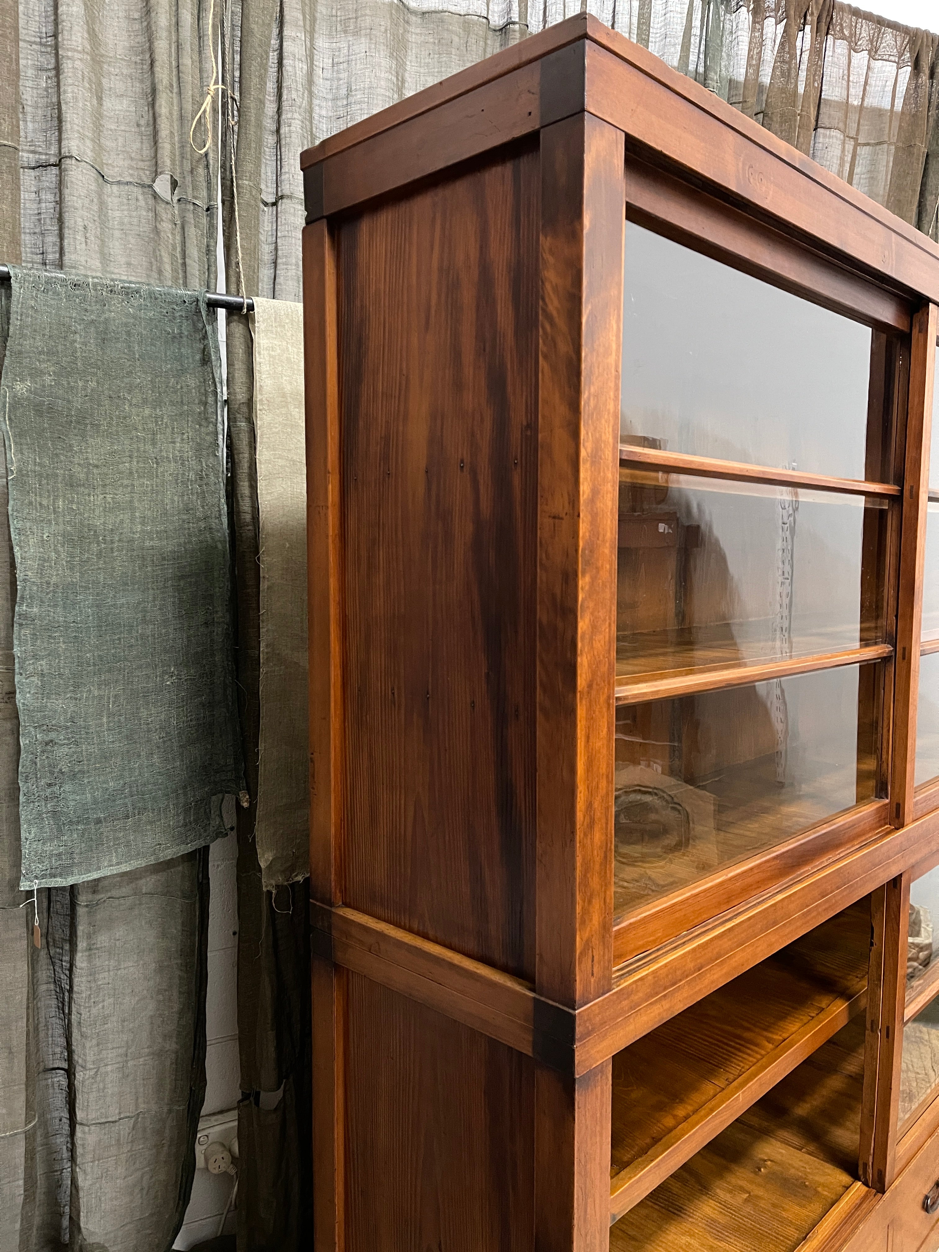 Antique Japanese Shop Display Cabinet - Cypress | Meiji