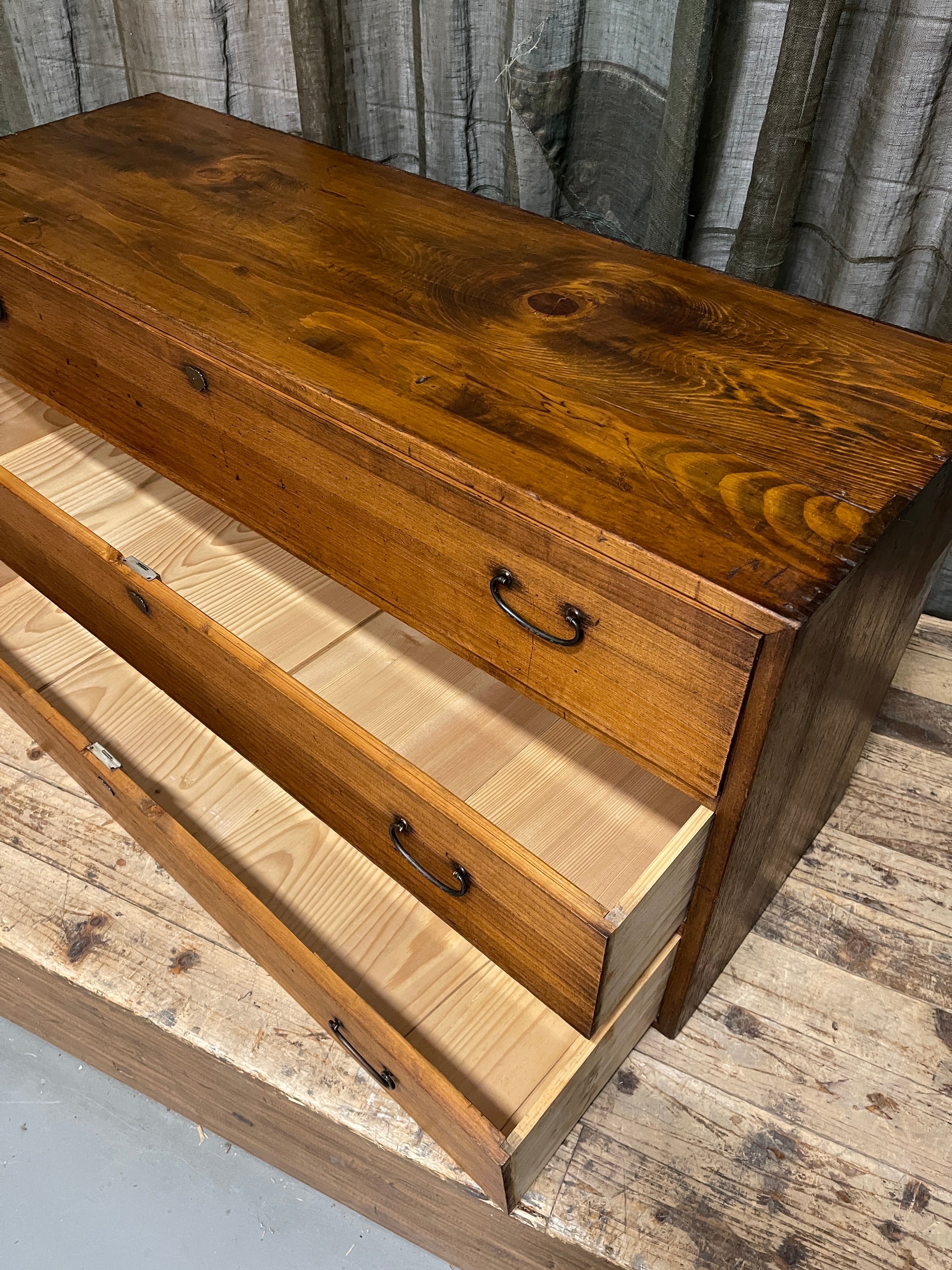 Japanese Low Chest Of Drawers - Paulownia | Showa