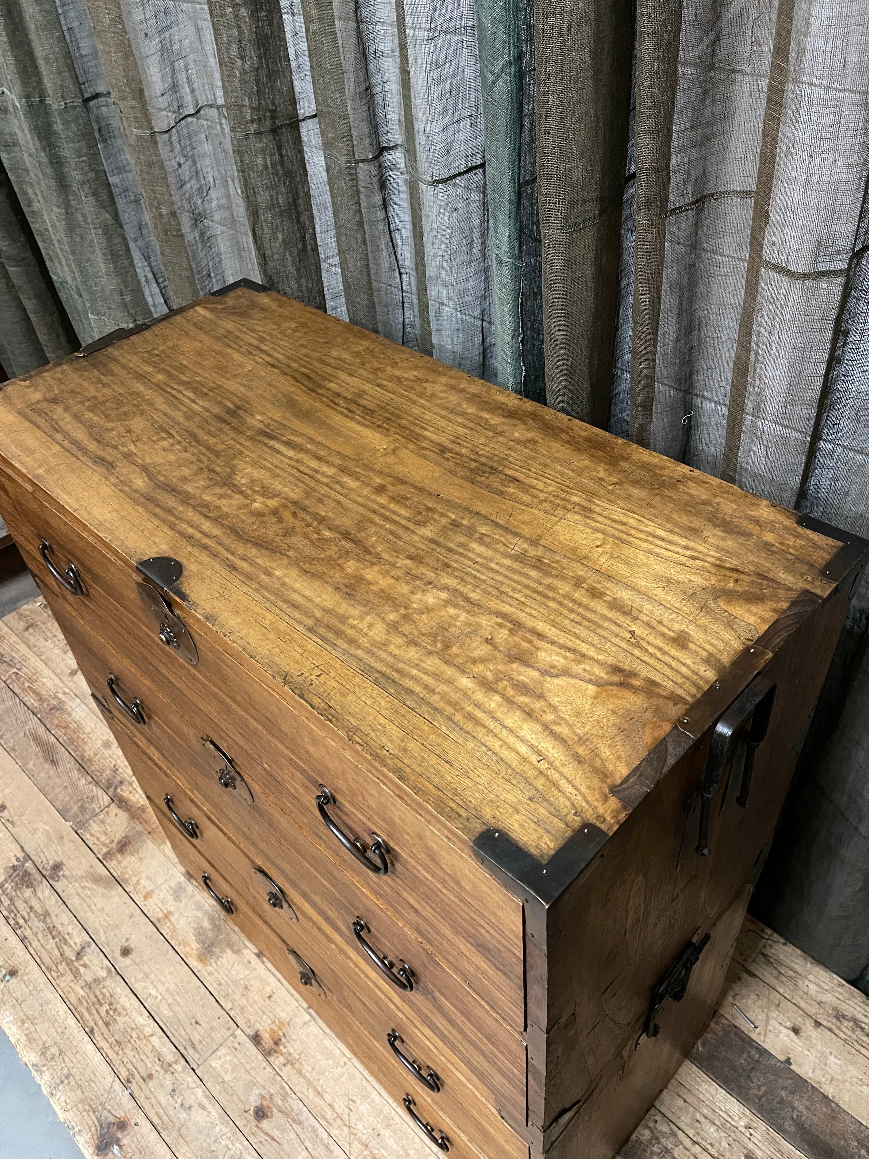 Japanese Isho Dansu, Kimono Storage Chest of Drawers - Paulownia | Meiji