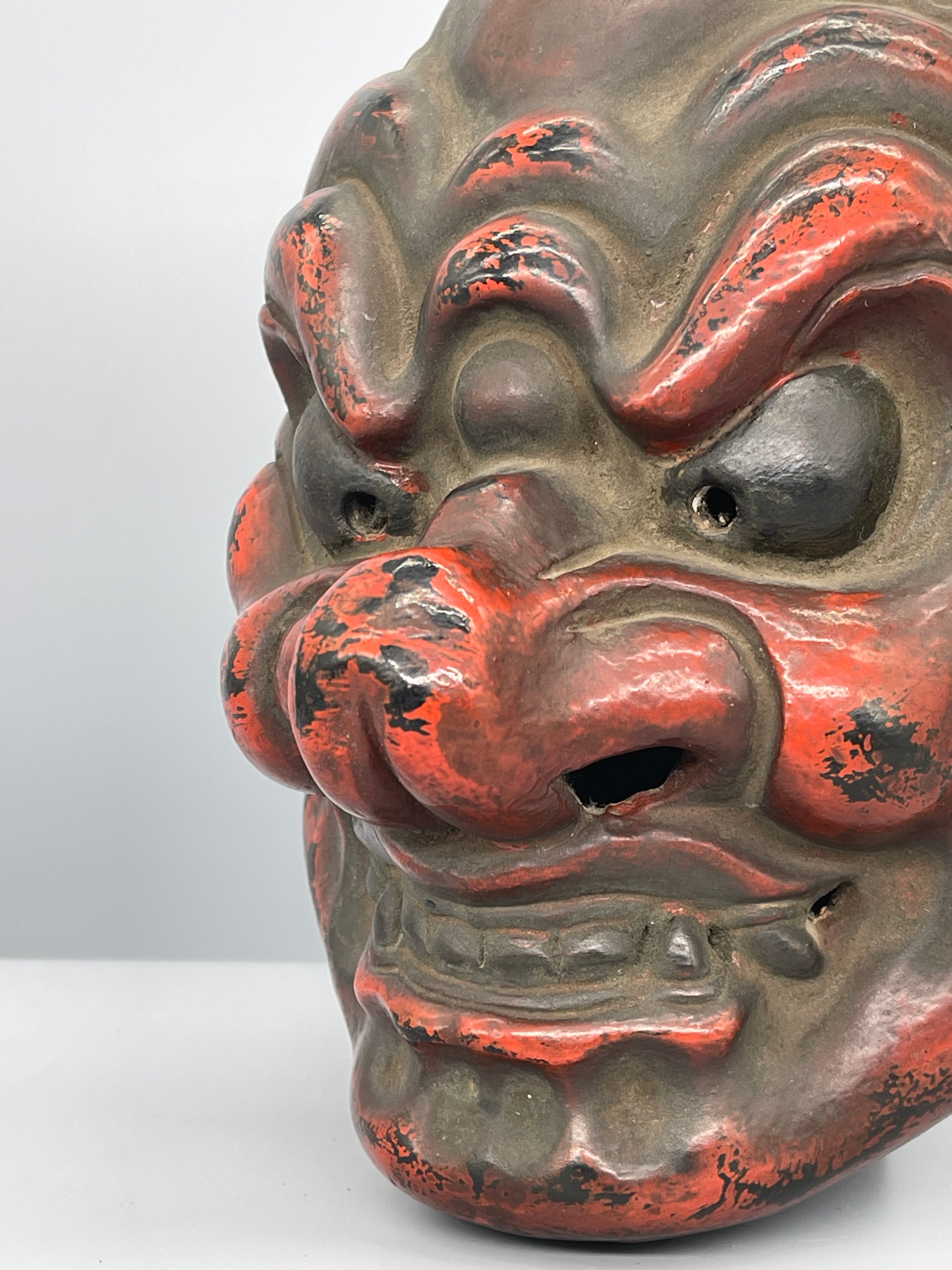 Vintage Japanese Bugaku Mask - Jido Mask