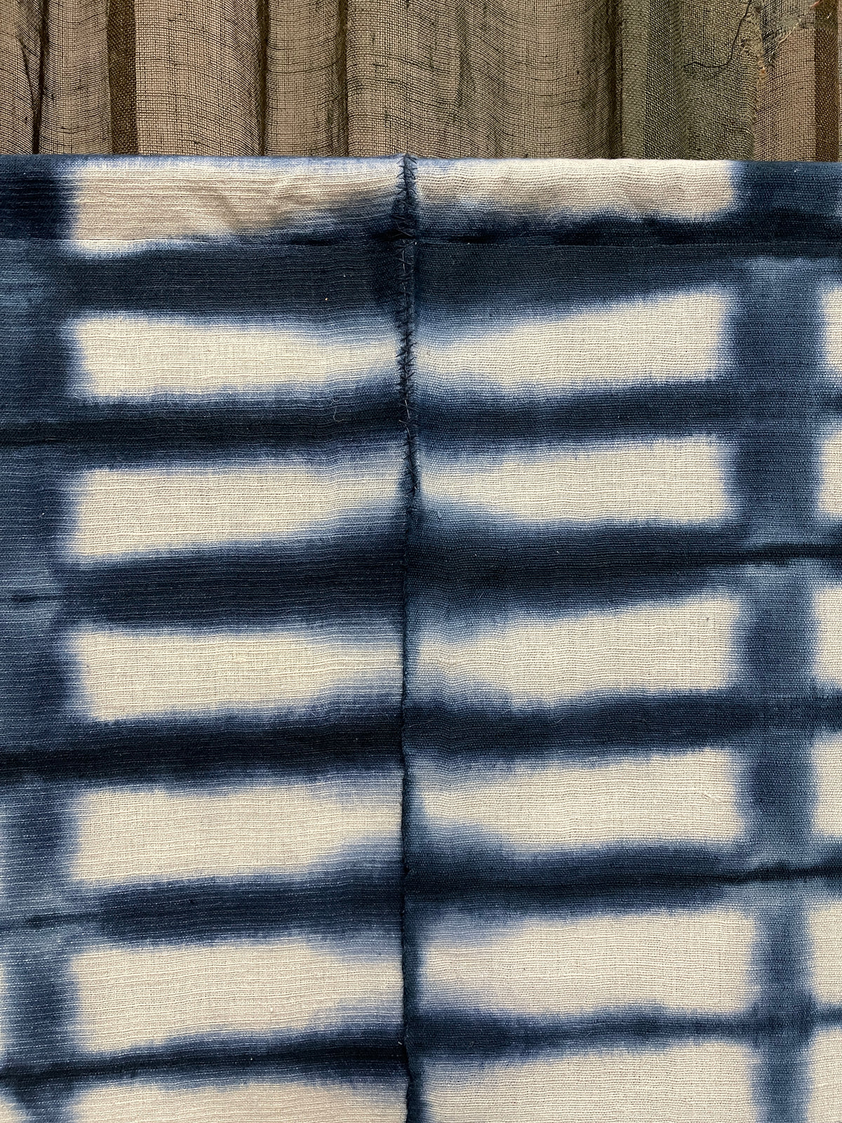 Shibori Indigo Dyed Noren - Cotton & Hemp