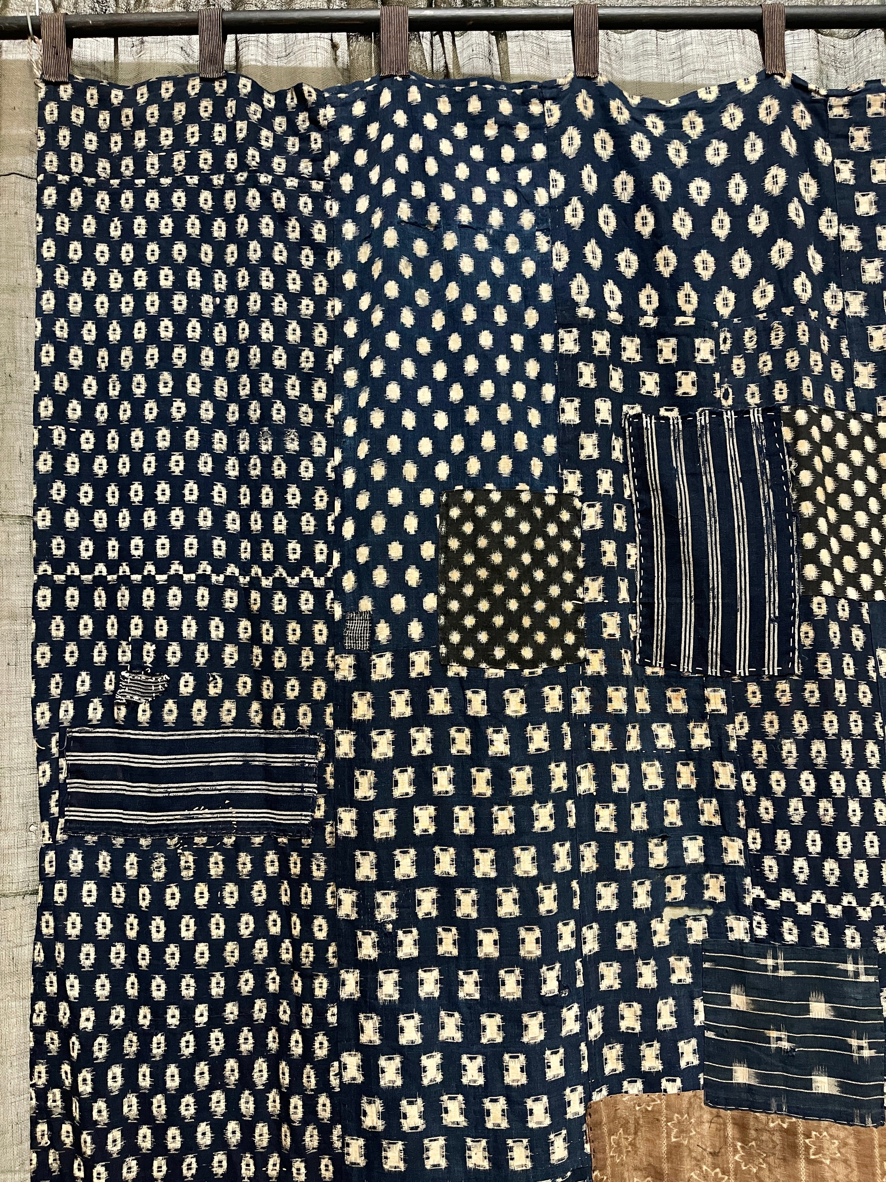 Antique Japanese Indigo Boro Wall Hanging / Rug