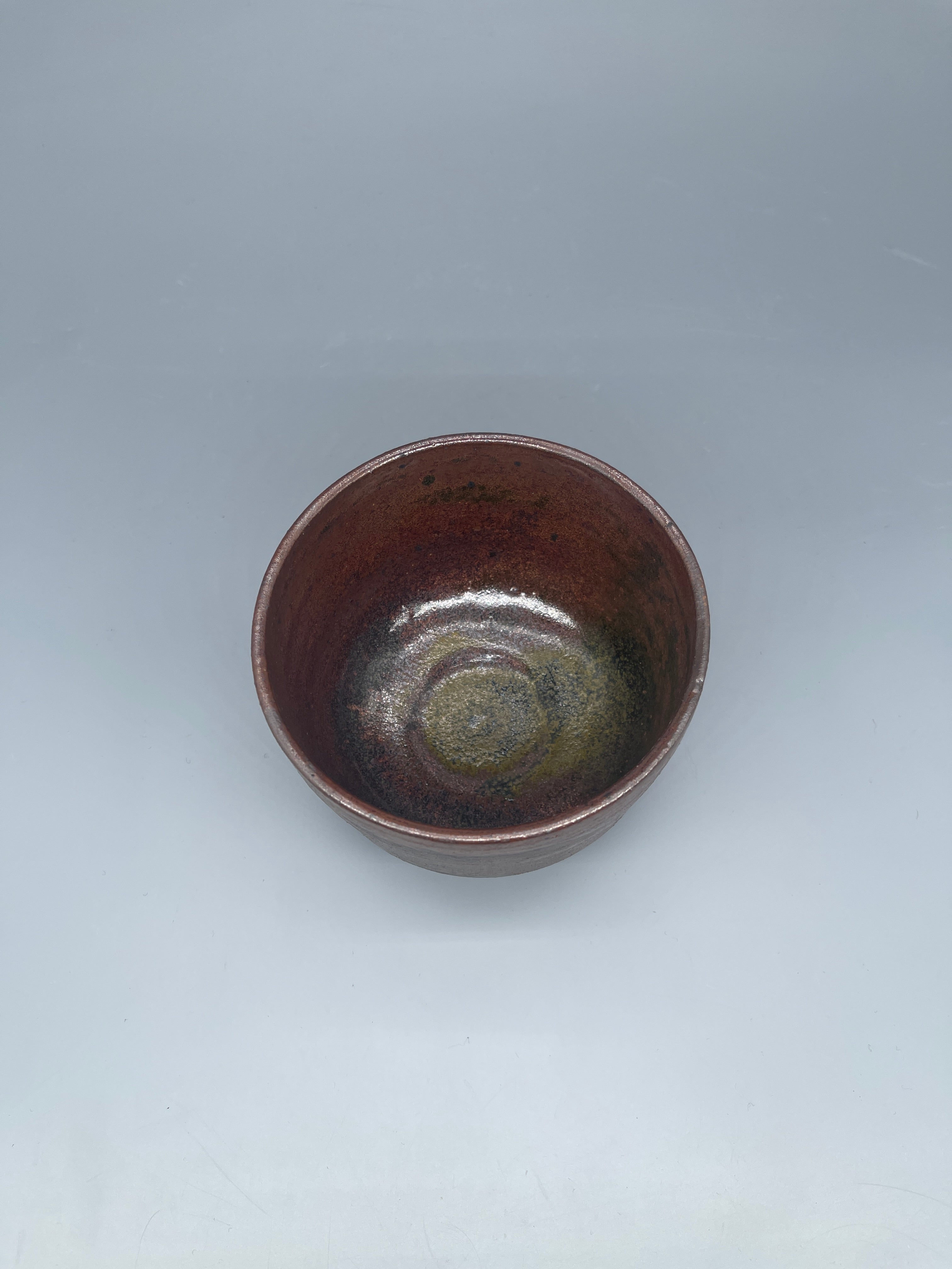 Vintage Japanese Matcha Bowl, Chawan - Brown, Earthy Red Glaze