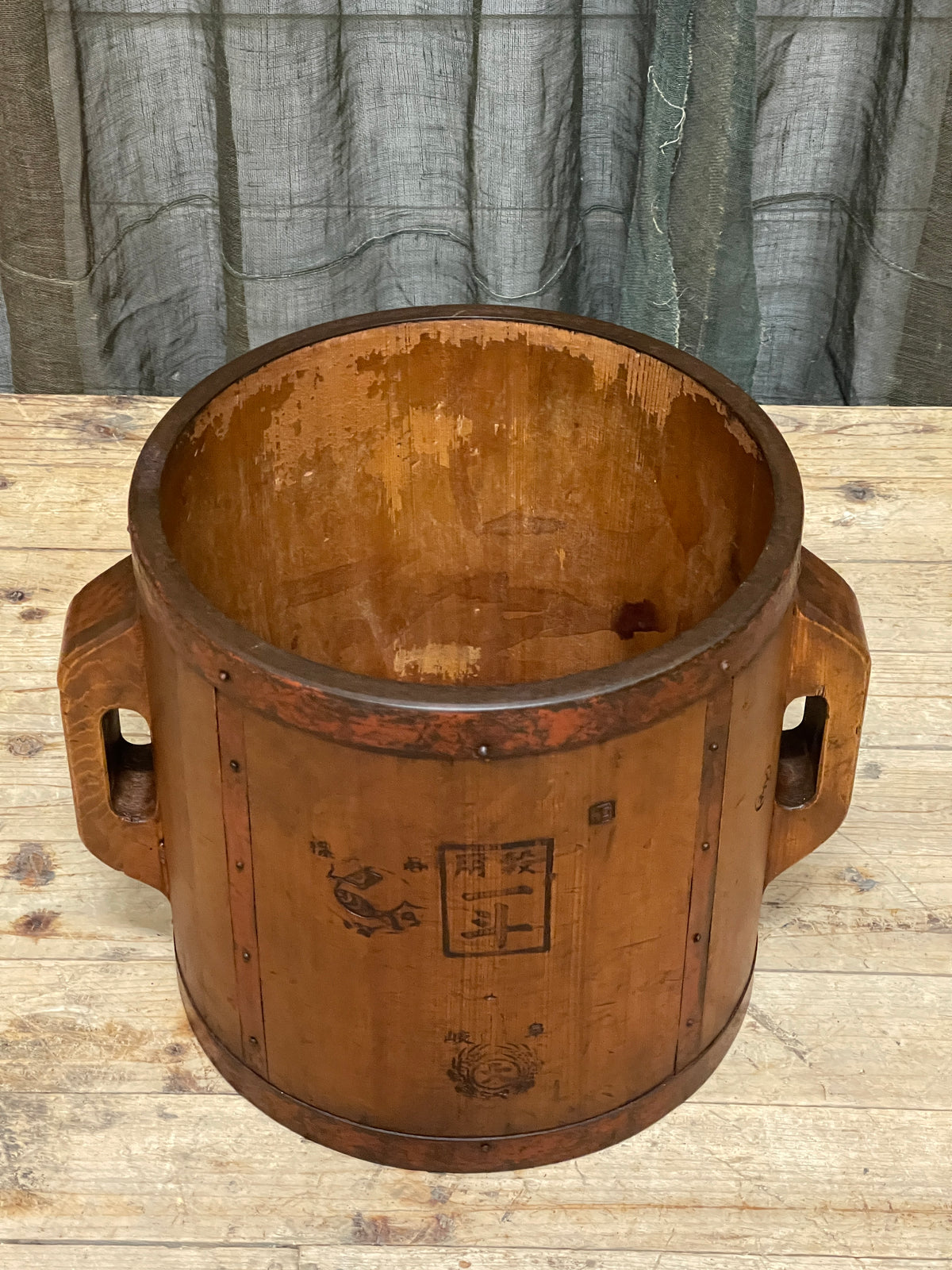 Tomasu, Vintage Japanese Rice Measure Bucket