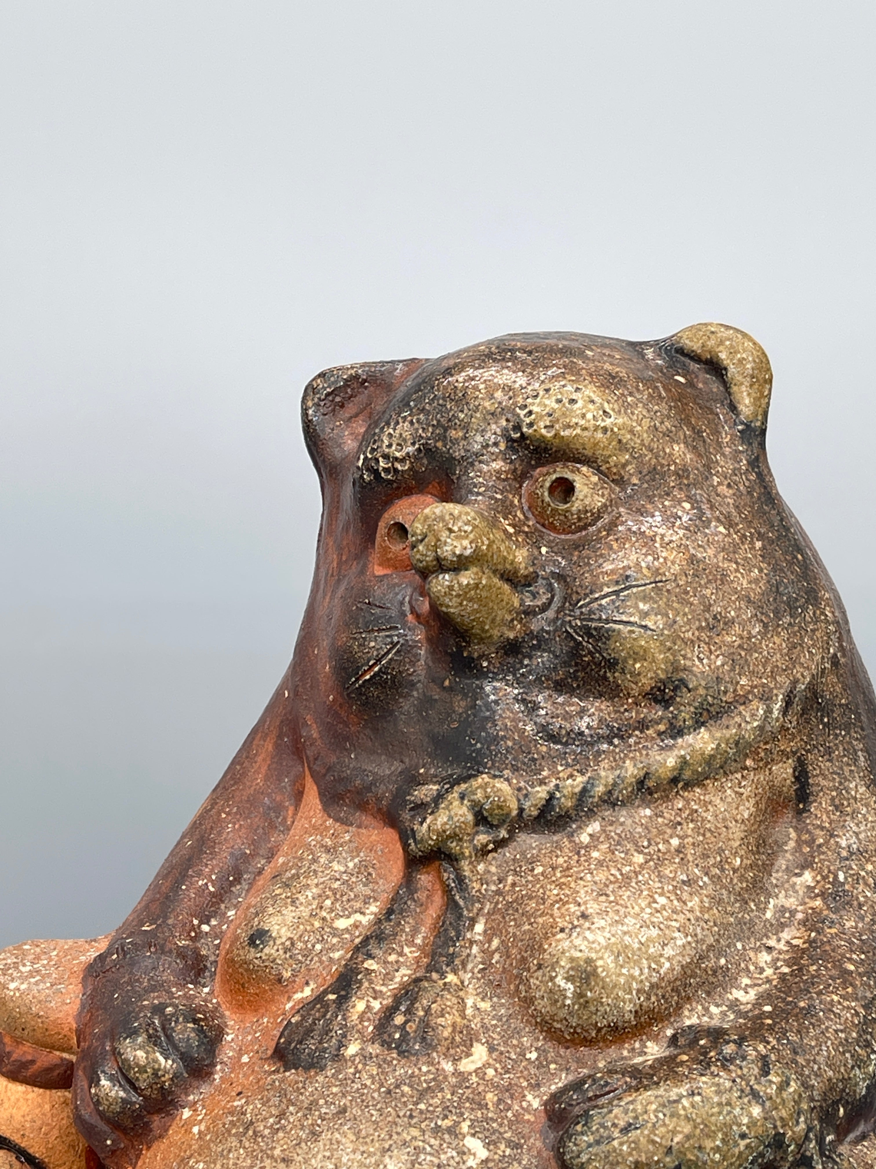 Vintage Japanese Ceramic Tanuki Figure