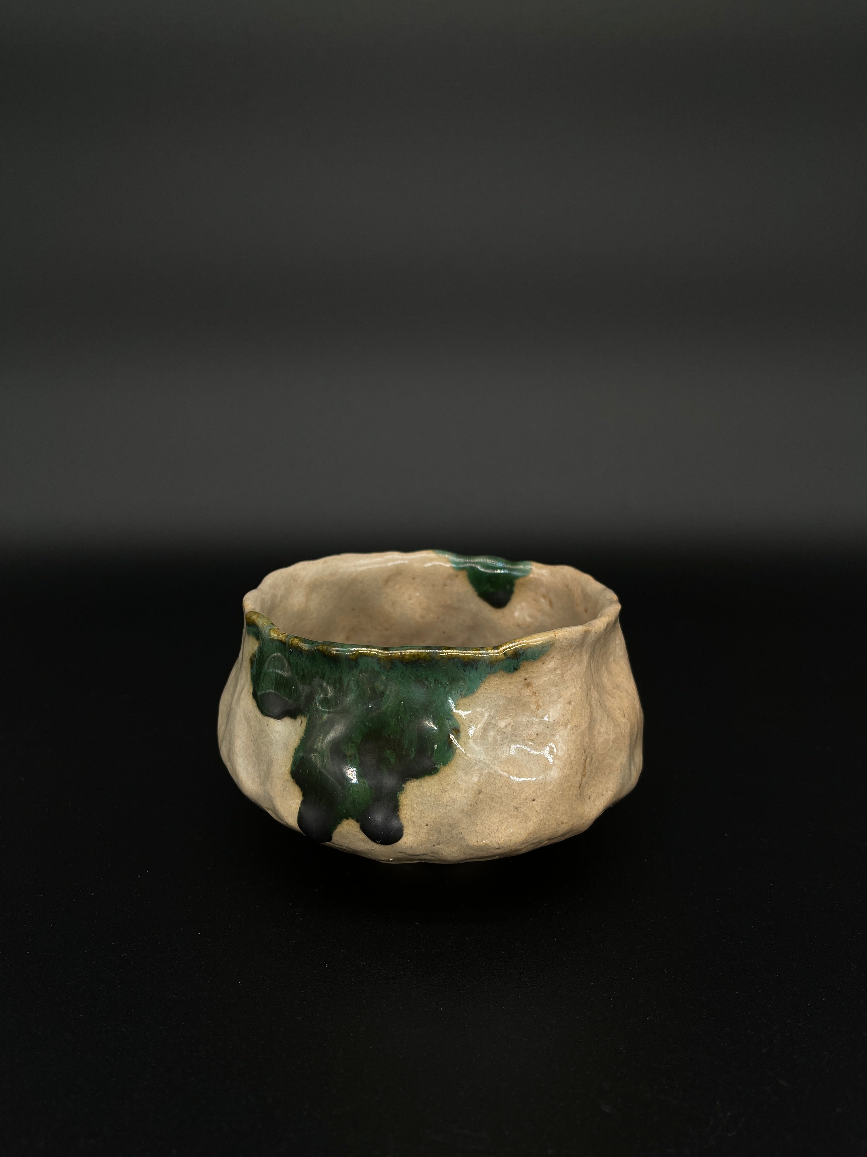 Japanese Chawan, Tea Bowl - Oribe Ware