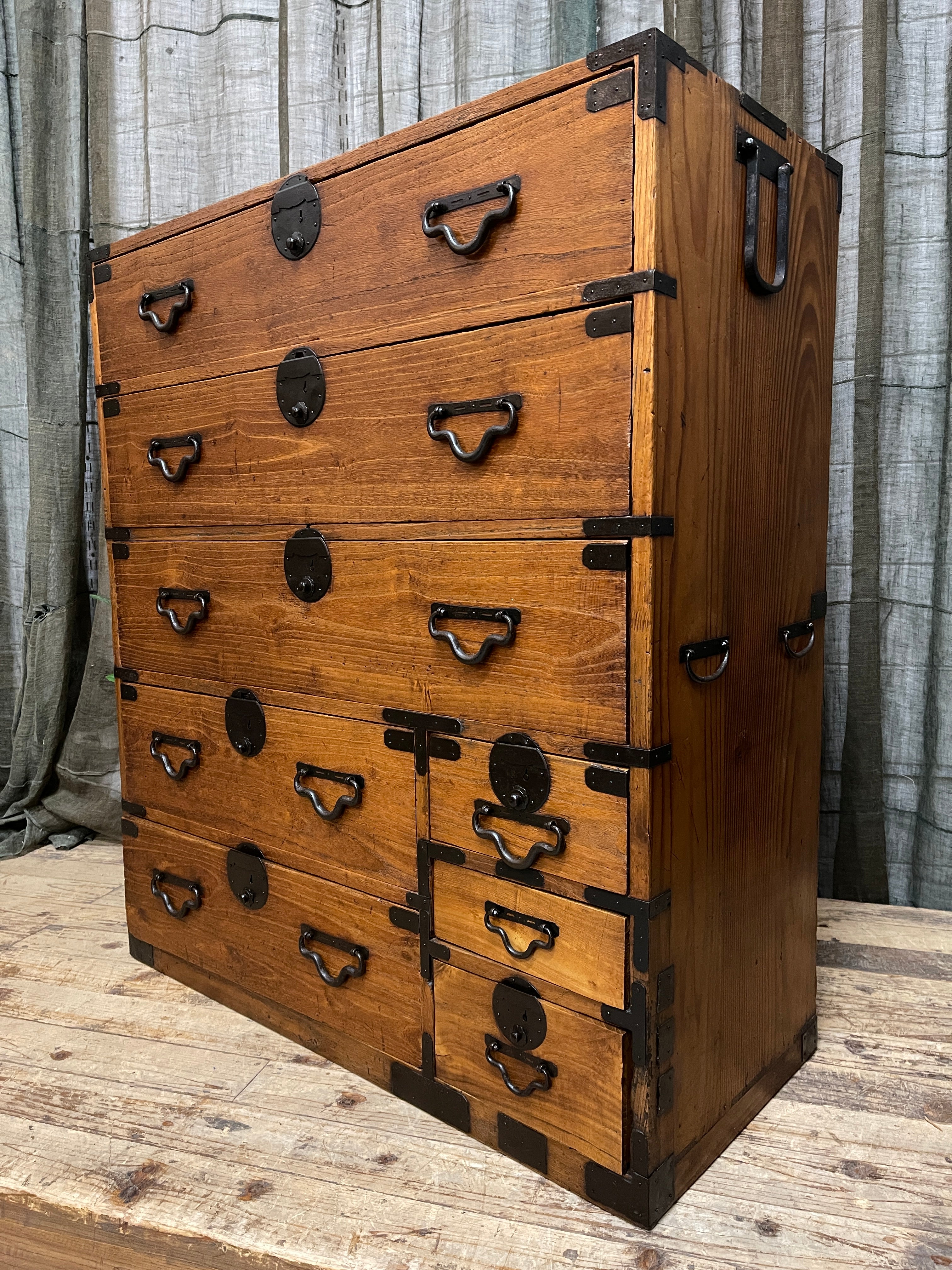 Japanese Kimono Chest of Drawers - Cypress, Paulownia | Meiji, c.1890