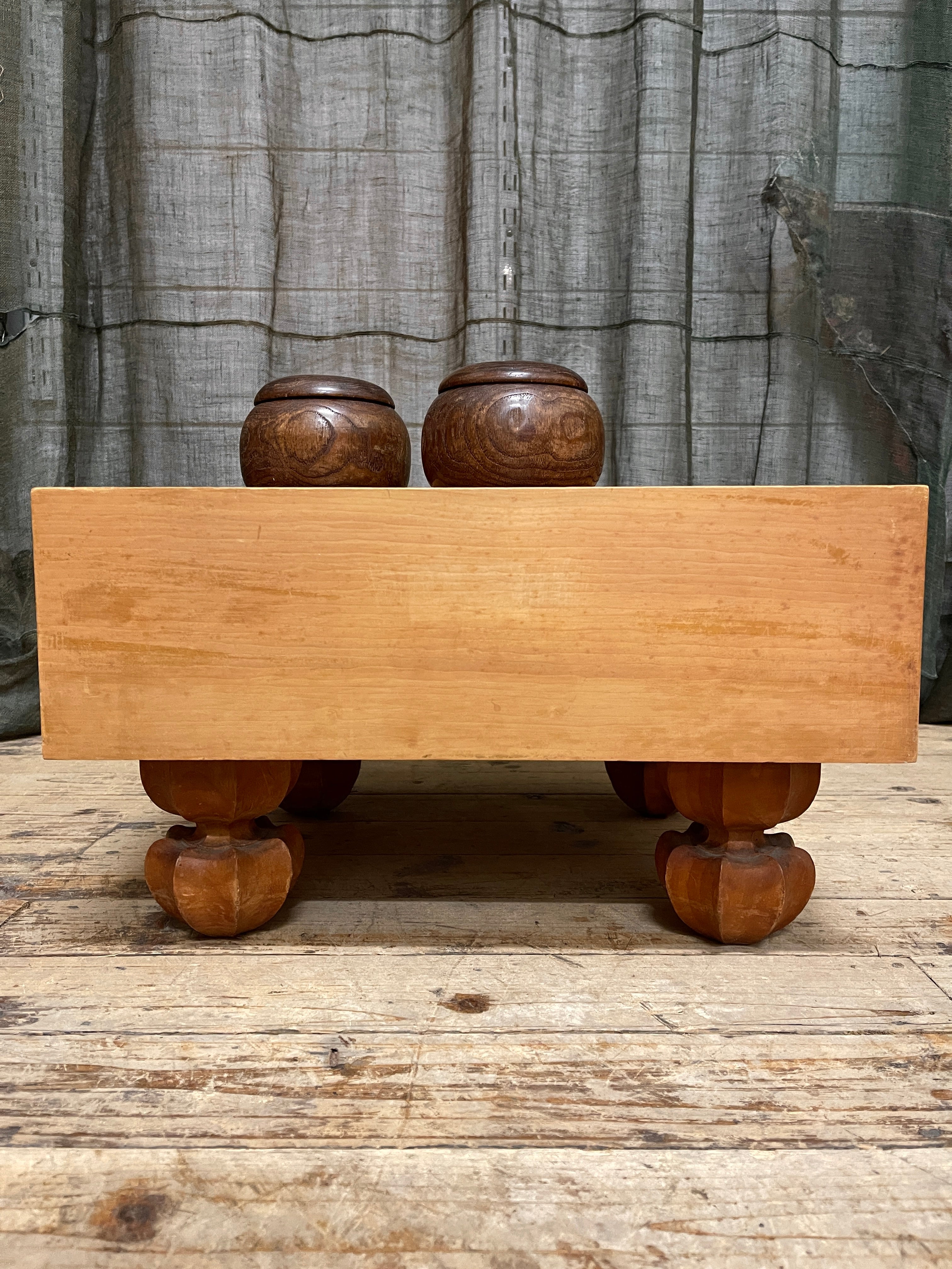 Vintage Japanese GO Board with Go Stones & Go Bowls