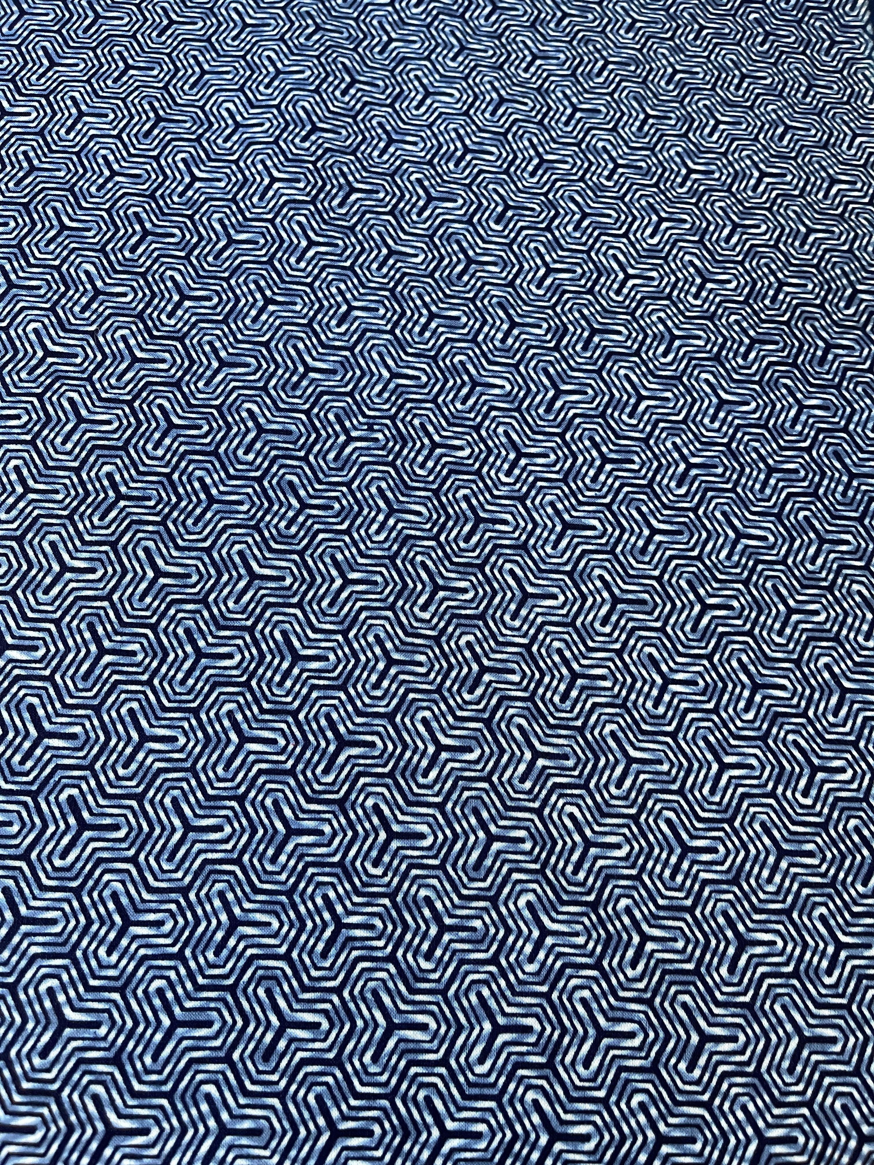 Japanese Yukata Cotton Fabric, Blue