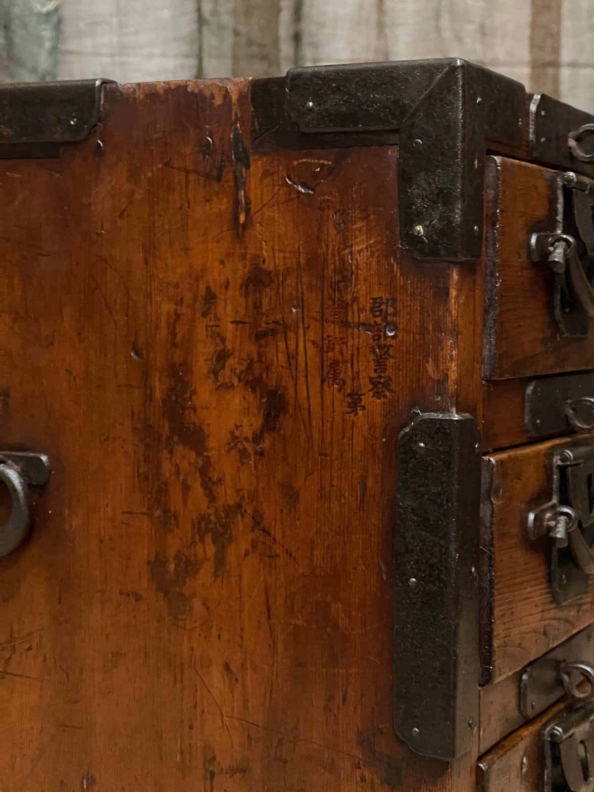 Rare Japanese Police Document Chest - Cypress | Meiji