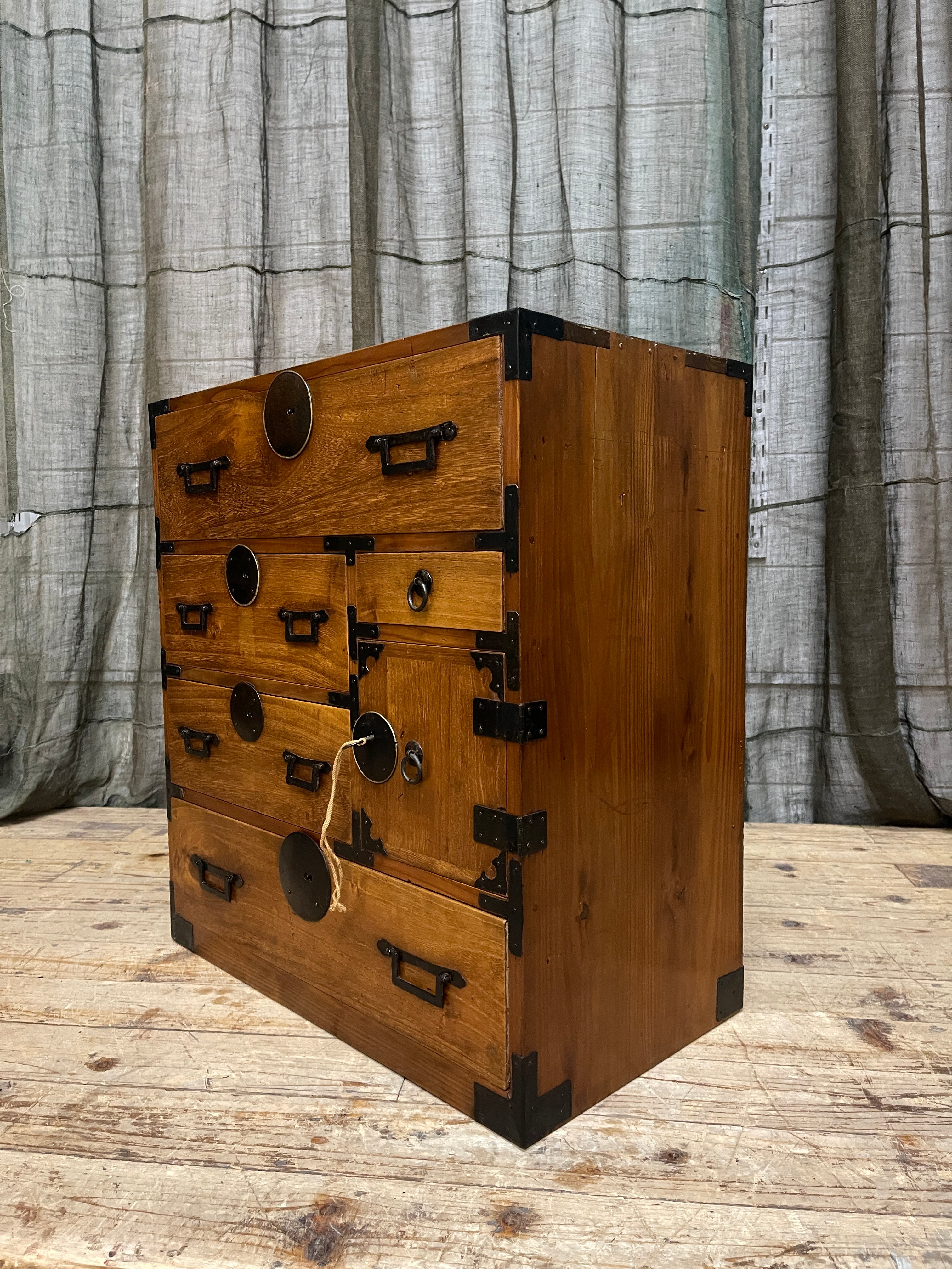 Ko Dansu, Japanese Side Cabinet - Cypress & Paulownia | Meiji