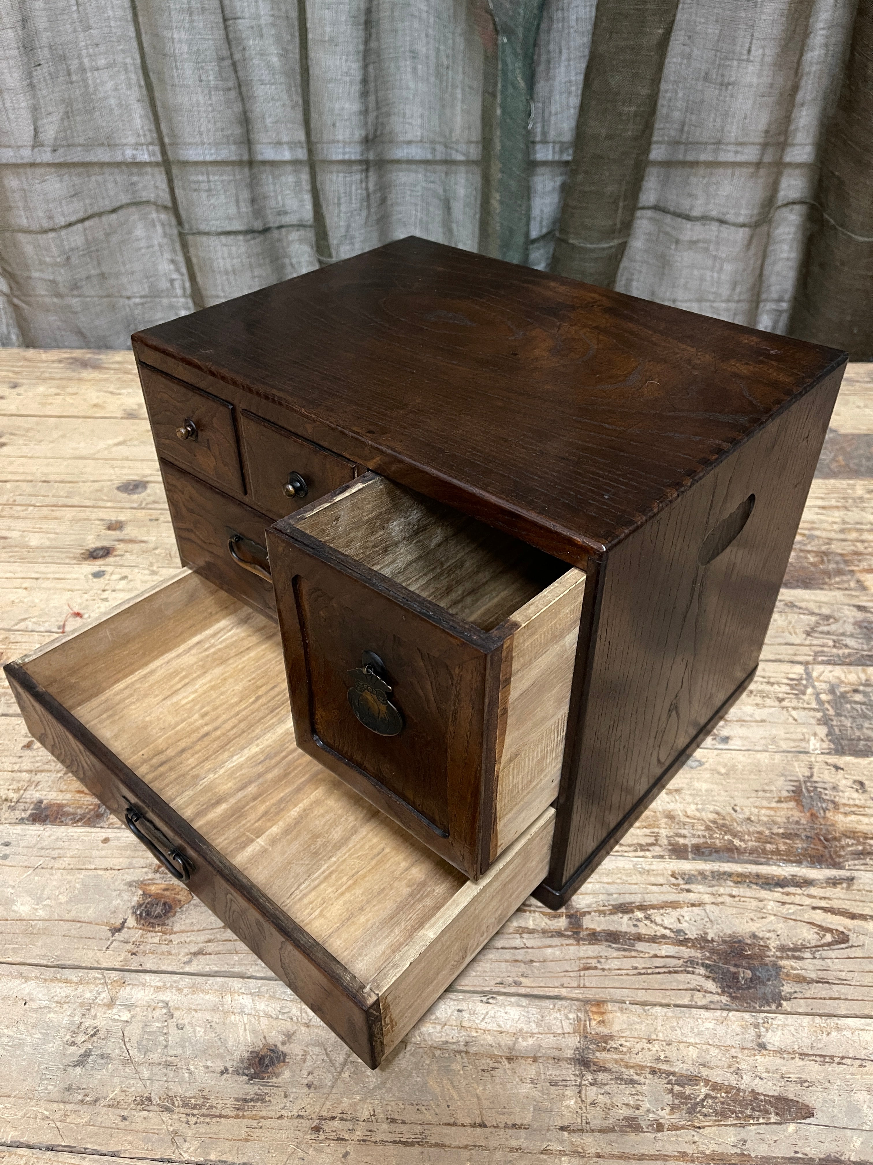 Japanese Small Make Up Chest - Elm | 1920's